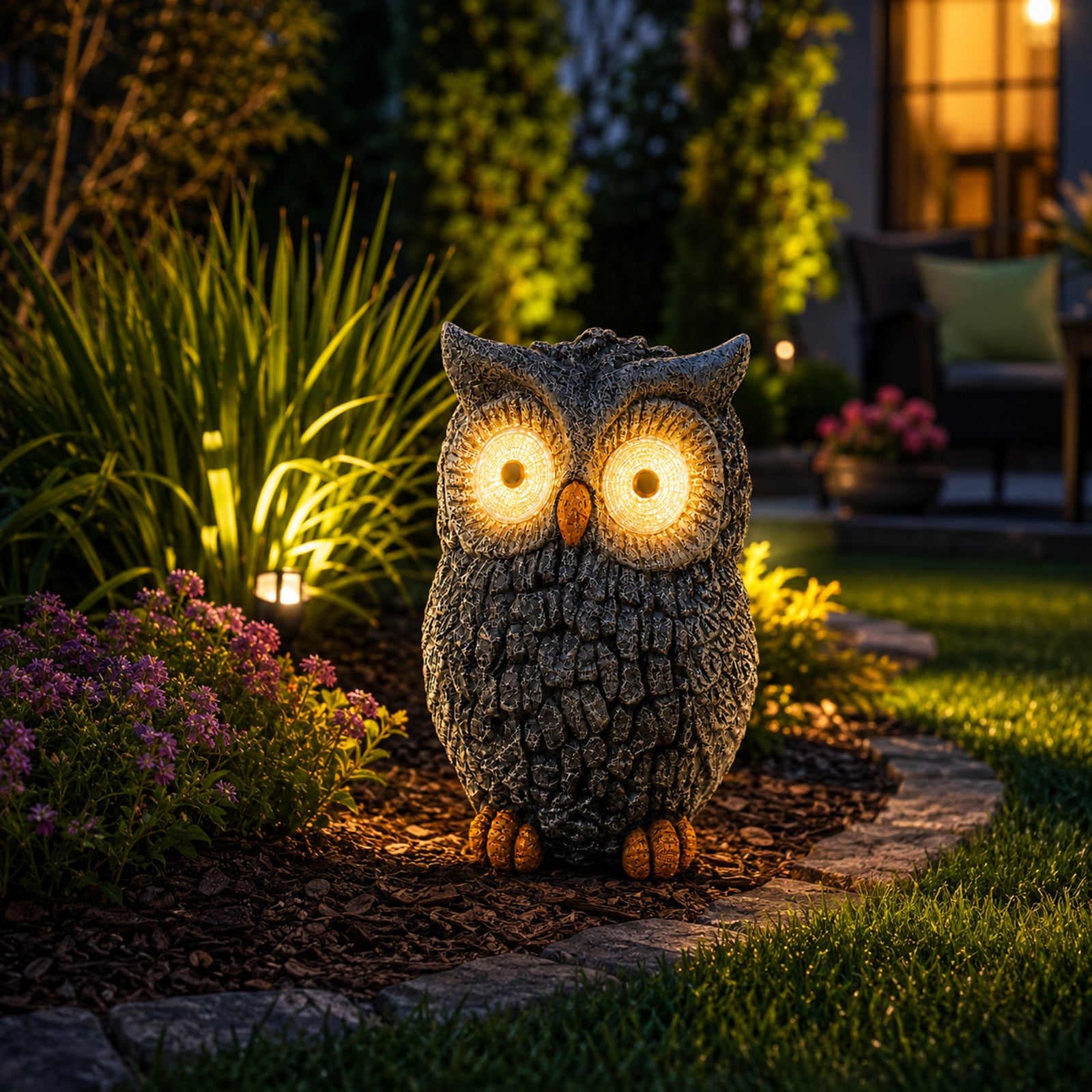 Lampa Solarna Ogrodowa LED Sowa Dekoracyjna Figurka 3000K Ciepła biel MALVA IP44 Lumiled