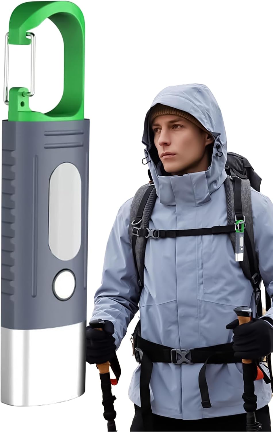Latarka kieszonkowa z akumulatorem - Latarka LED z akumulatorem - Mini latarka z 4 trybami, odporna na warunki atmosferyczne, kompaktowa