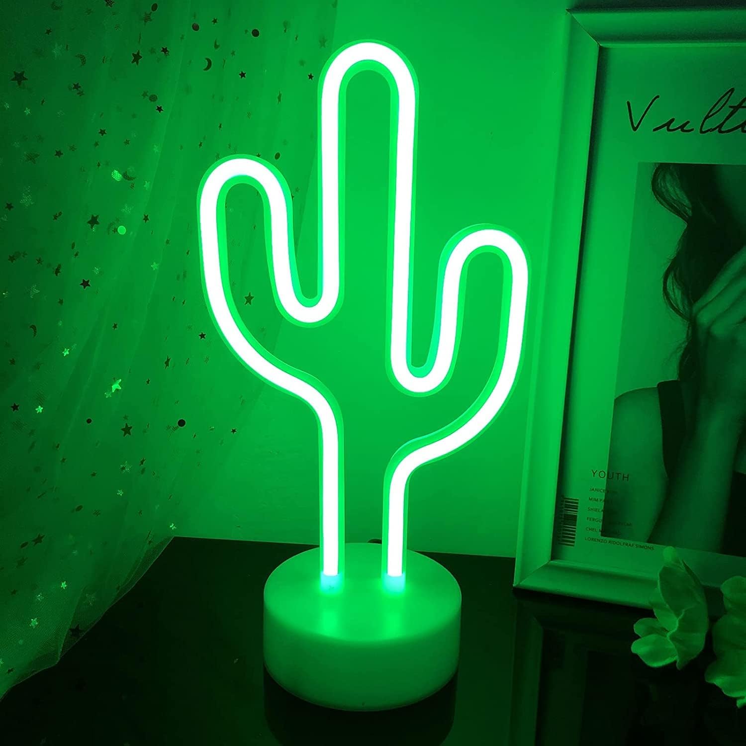 Podświetlane znaki w kształcie kaktusów, dekoracyjne światła neonowe LED, lampki nocne dla dzieci, piękne światło nastrojowe, odpowiednie do biur, s