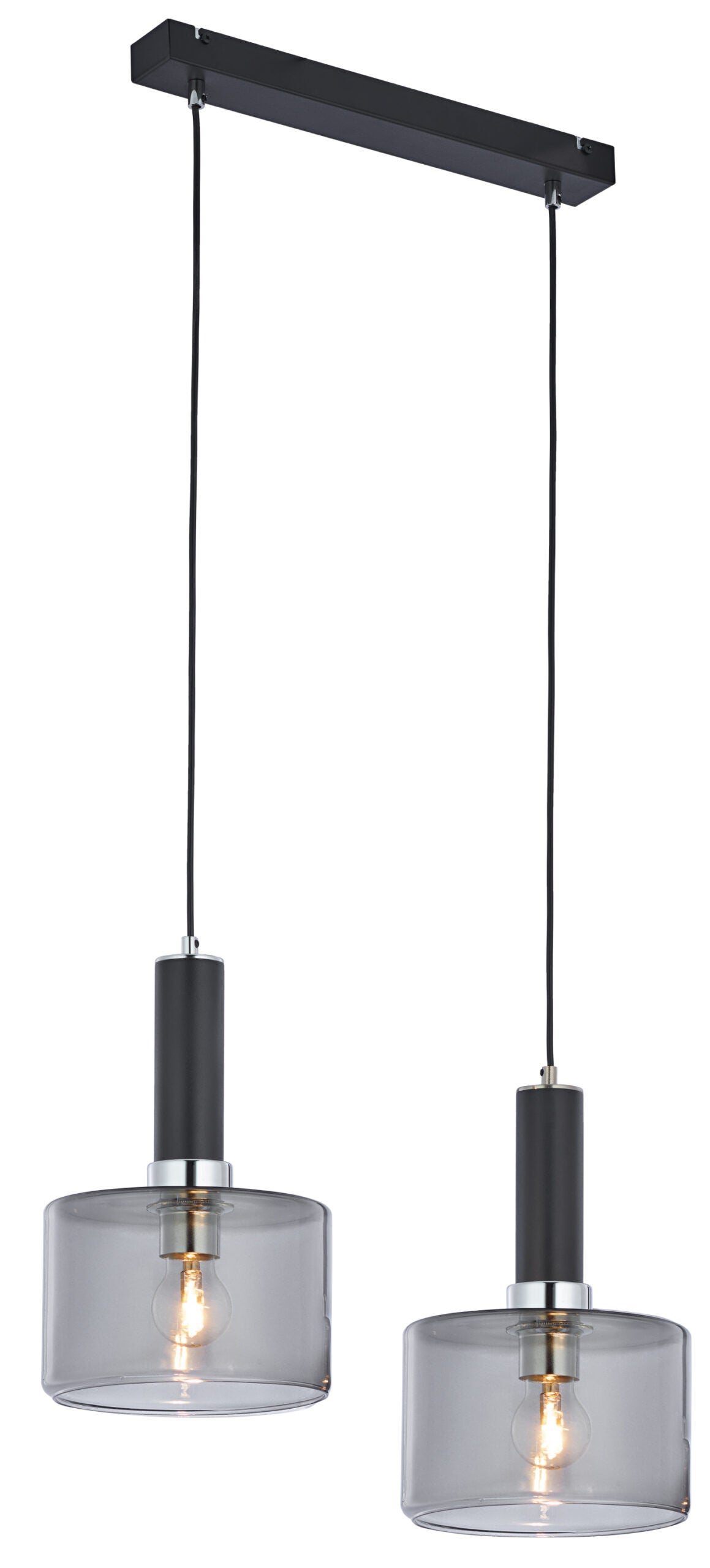 Lampa wisząca VANES JUPITER srebrno-czarna E27 52x20x39-80 cm 1 szt.