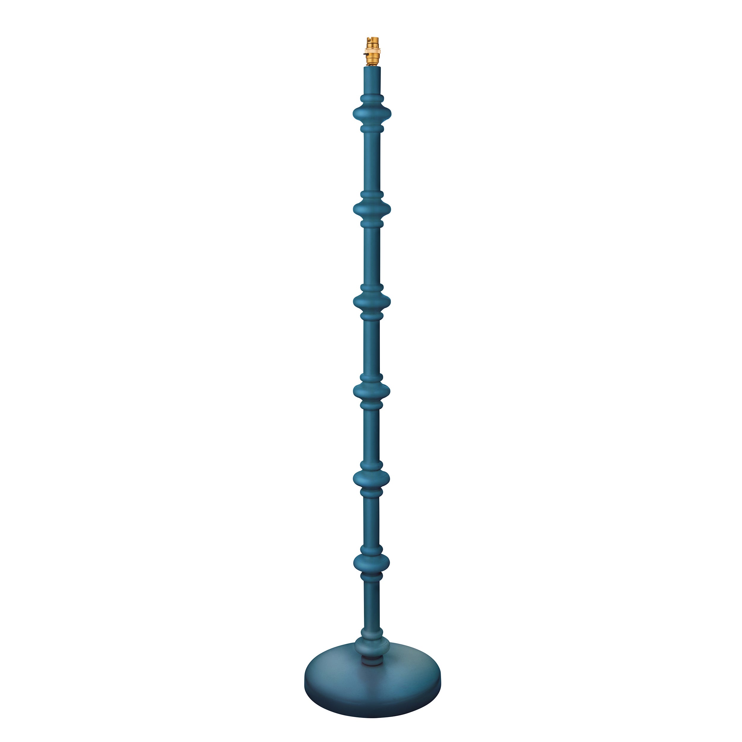 Lampa stojąca drewniana CARNABY niebiesko-turkusowa 1xB22x10W drewno wym:138x30x30cm IP20 Endon