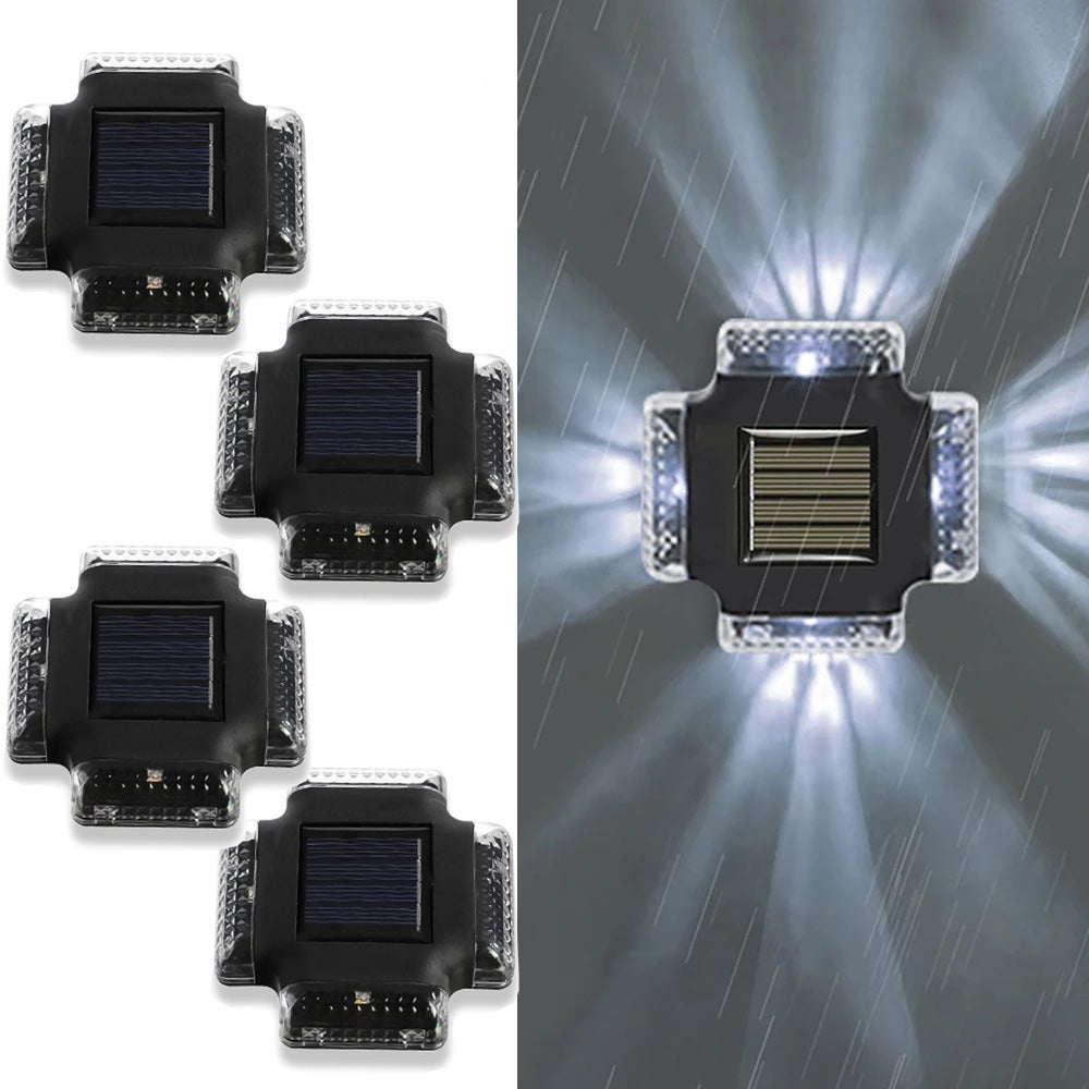 4 sztuki solarnej lampy ściennej zewnętrznej LED wodoodporne lampy solarne lampa zewnętrzna do ogrodu krajobraz balkon dekoracja, białe światło