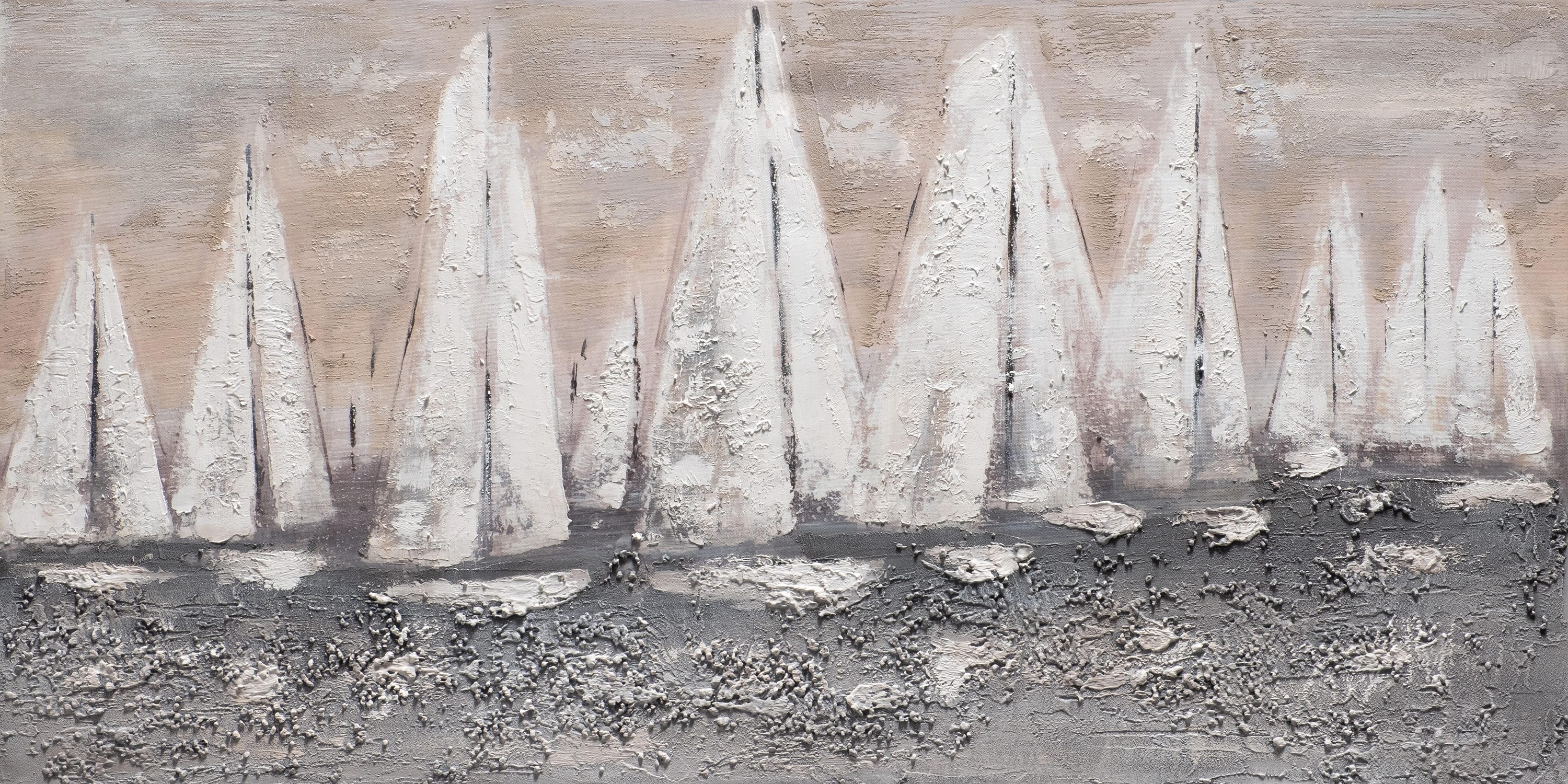 Obraz na płótnie Żagle, beżowy, 120 x 60 cm