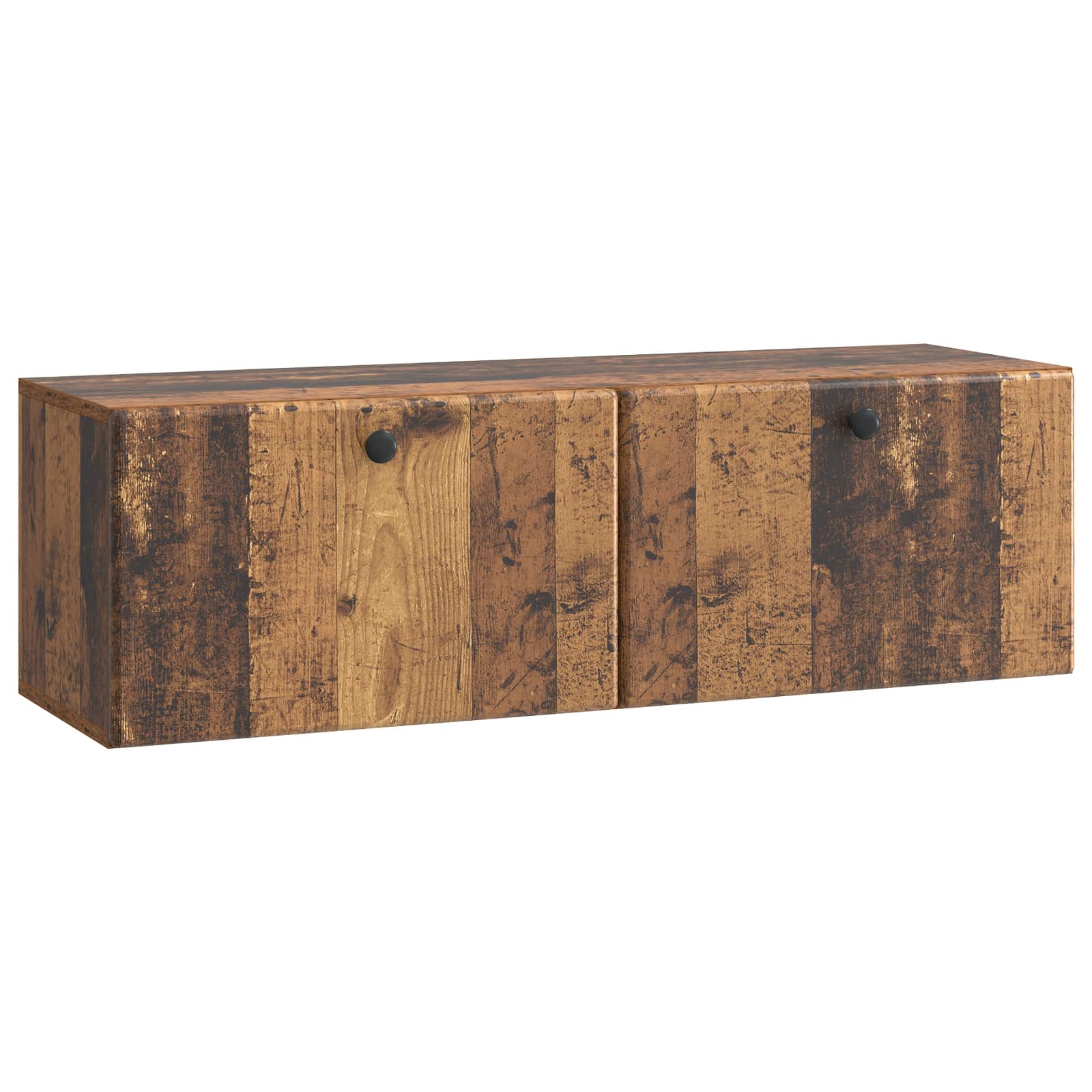 Szafka RTV montowana na ścianie 98 x 31 x 30 cm Stare drewno