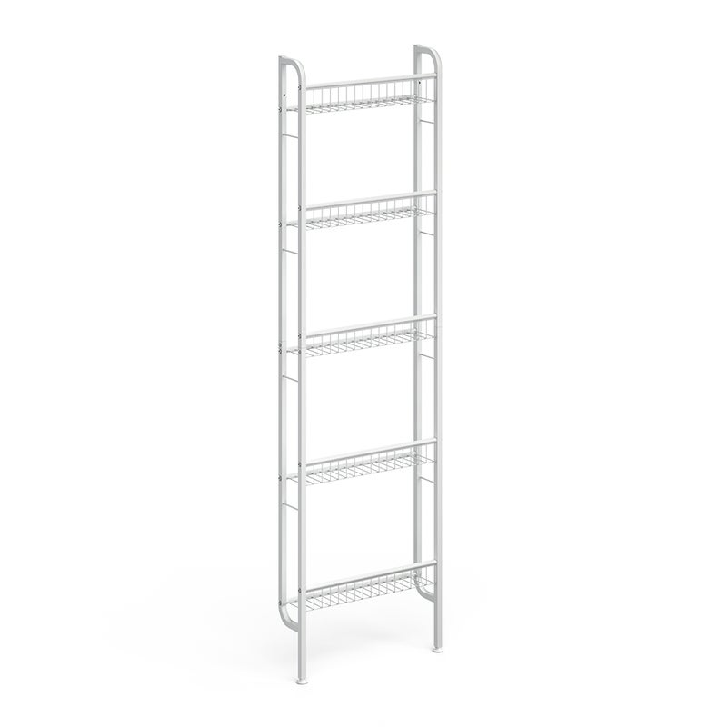 Vicco Półka drabinowa Klivo, Biały, 44.5 x 160 cm z 5 półkami