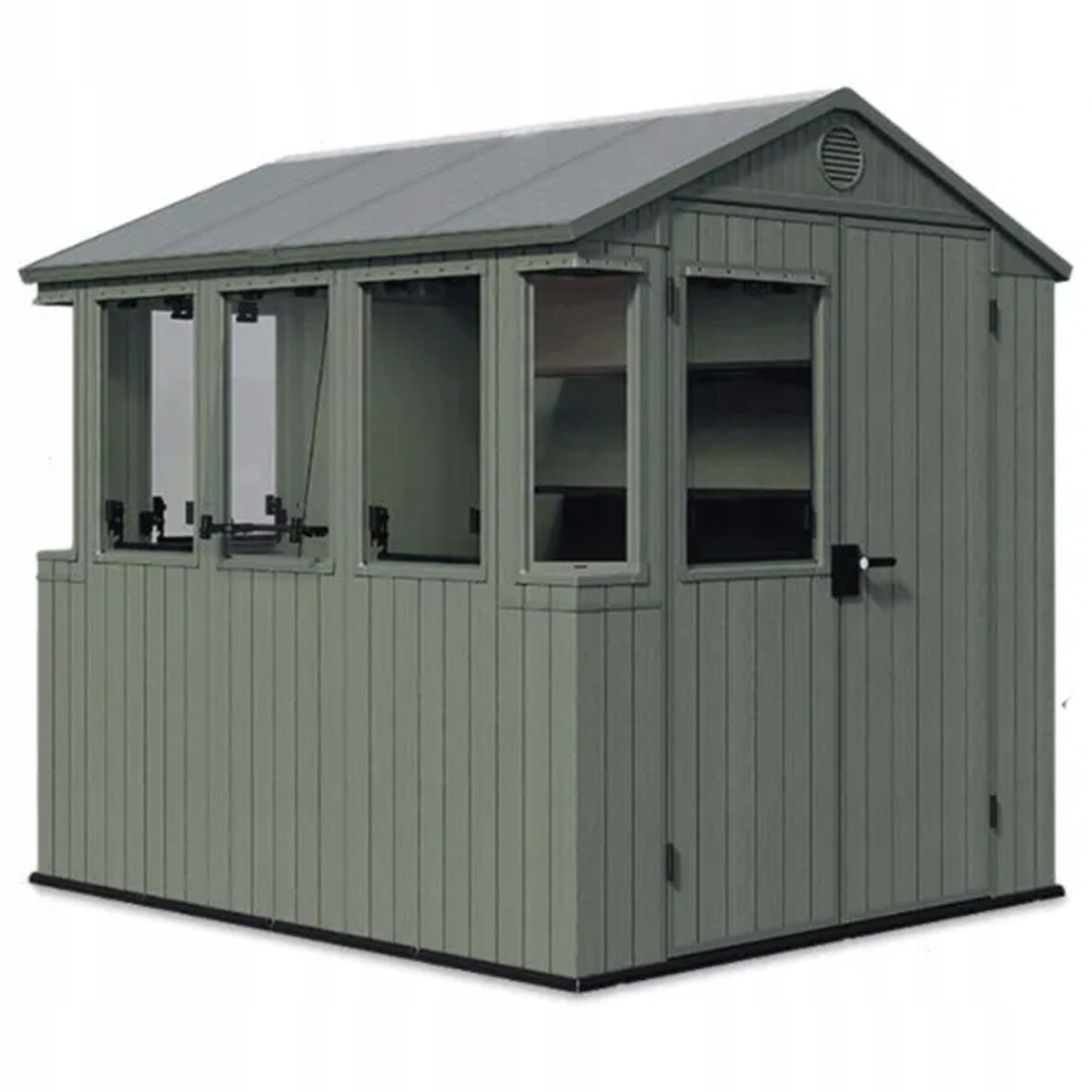 Domek narzędziowy ze szklarnią 2w1 POTTING SHED 6x8 zielony - 190x244cm - Keter