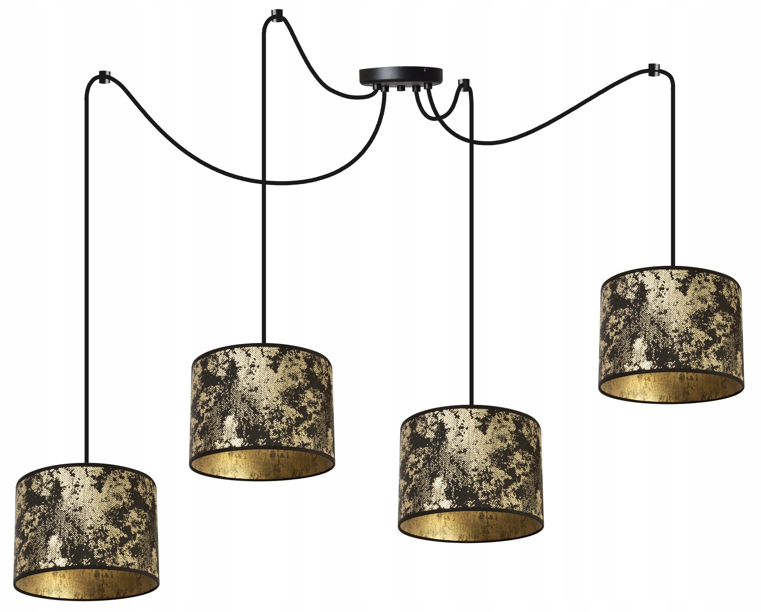 Lampa sufitowa wisząca Light Home LH Pająk Werona 4x E27 60W złoty/czarny