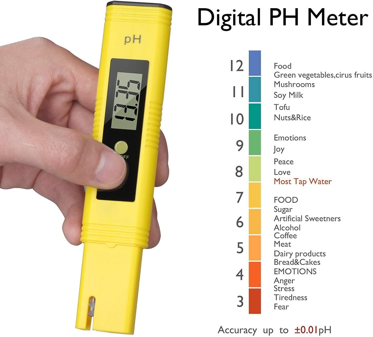 Profesjonalny tester pH, funkcja automatycznej kalibracji i zakres pomiarowy 0,00-14,00 do wody pitnej, akwarium, hydroponiki, basenu, na plażę