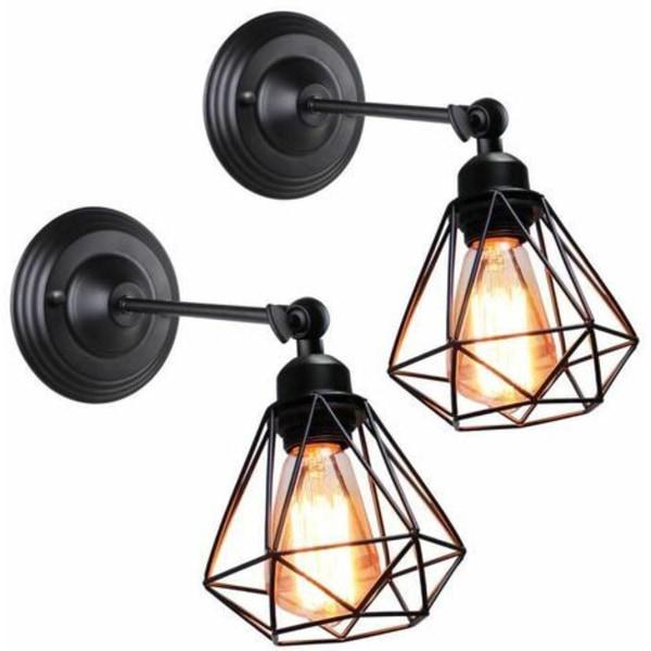 Czarna lampa ścienna wewnętrzna 16 cm