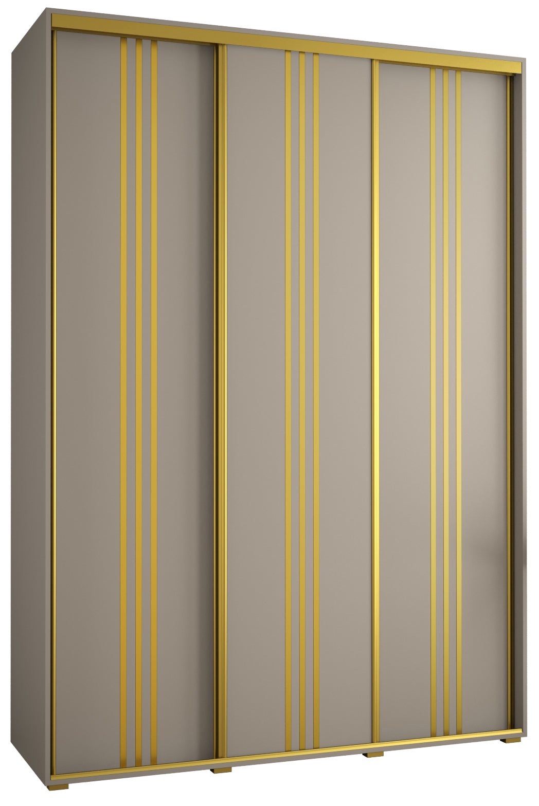 Szafa przesuwna wysoka Dakota 6 170 x 60 x 235,2 cm kaszmir + u. Złoty - Abiks Meble