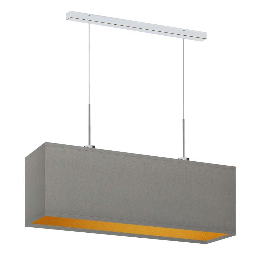 Lampa wisząca zwis żyrandol sufitowa z abażurem prostokąt MONO Z1