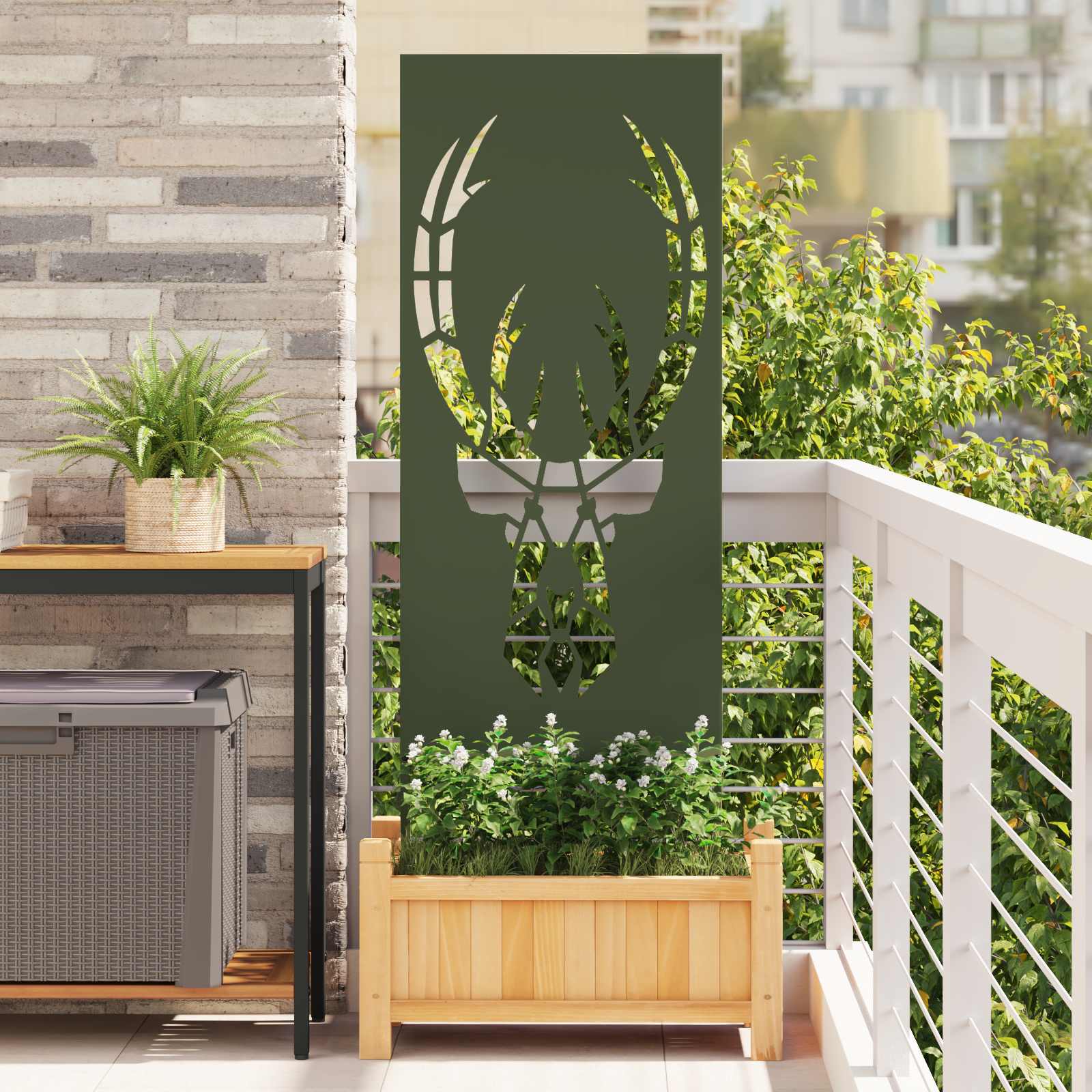 Ekran zapewniający prywatność w ogrodzie oliwkowy 50 x 140 cm vidaXL