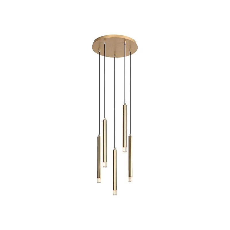 Lampa wisząca Ramira złoto-przezroczysty 5xG9x5W nowoczesna wym: 120 x 36 x 36 cm metal Rabalux