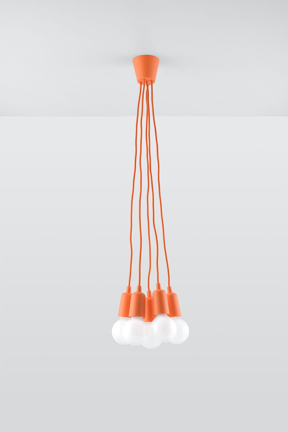 Suspension PVC Orange E27 5 Diego