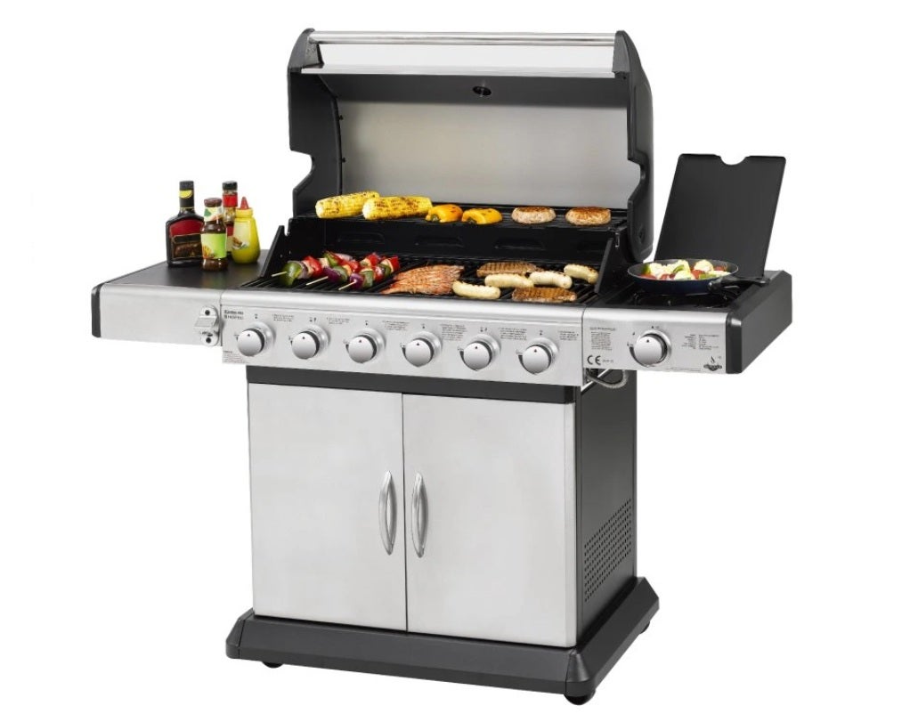 SOLIDNY GRILL GAZOWY EL FUEGO DELUXE 7 PALNIKÓW ! PODWÓJA POKRYWA+REDUKTOR!