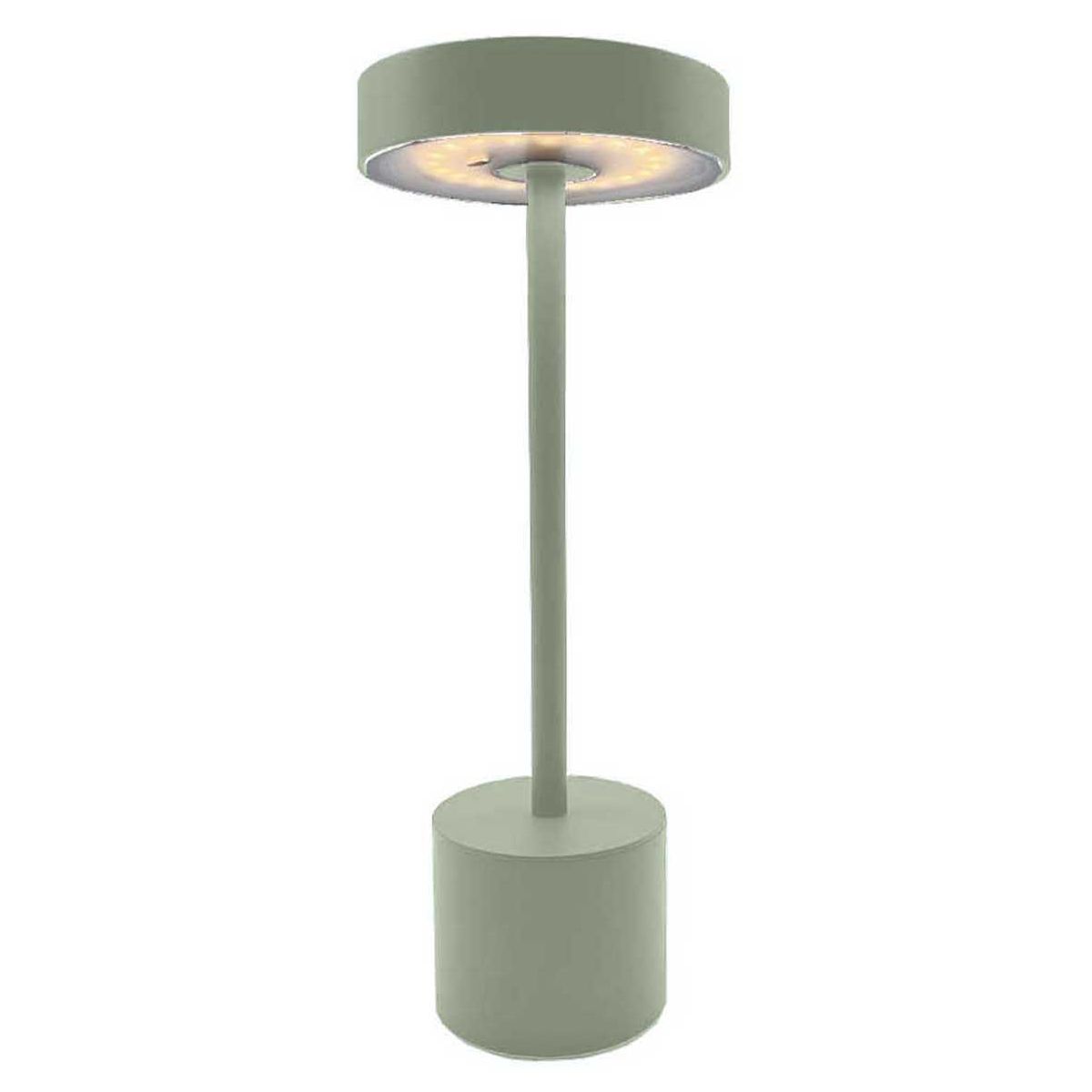 Lampa stołowa LED LUMISKY Touch Wireless, oliwkowa zieleń