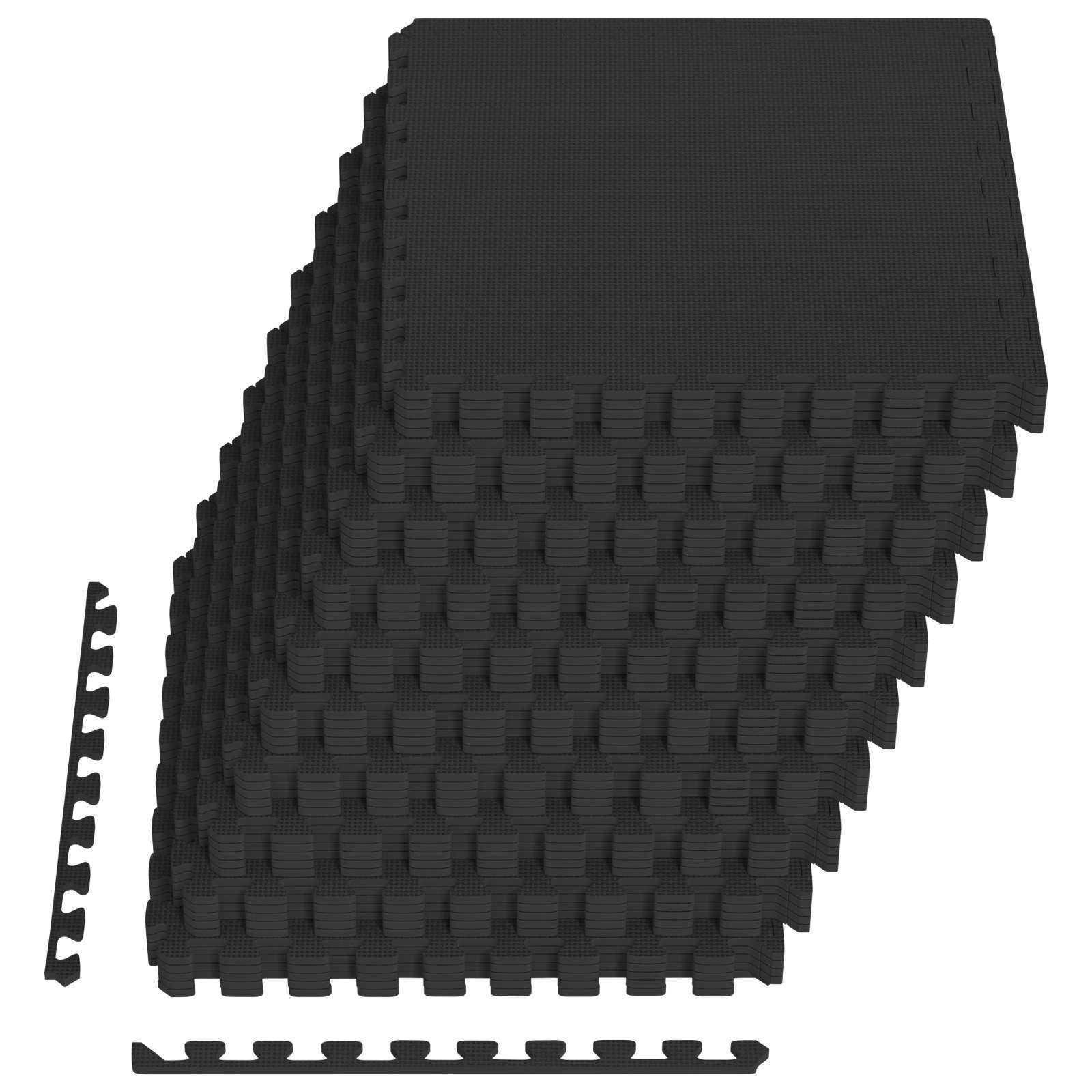 50x Mata pod Basen z Pianki EVA Grubość 1 cm Czarna
