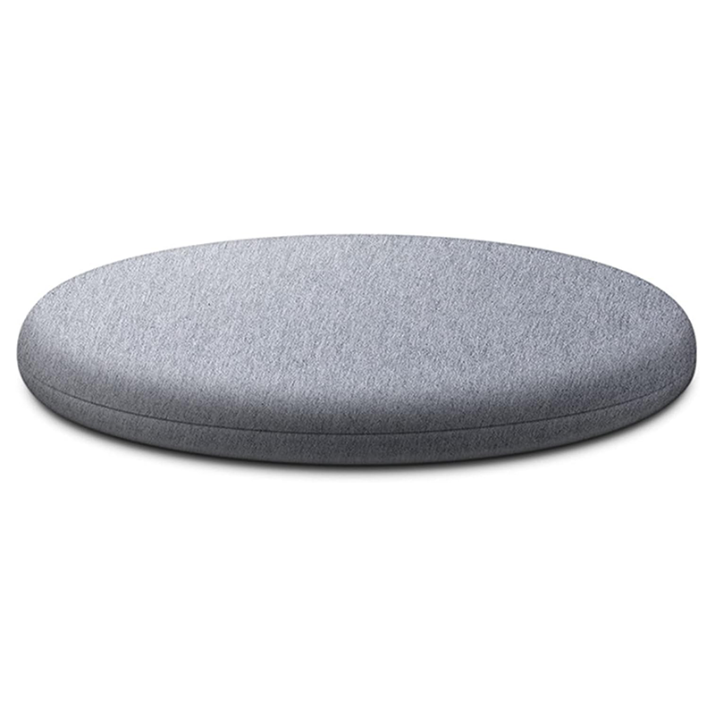 Okrągła poduszka na krzesło z pianki memory, 30 cm, wyjmowana wkładka - jasnoszara