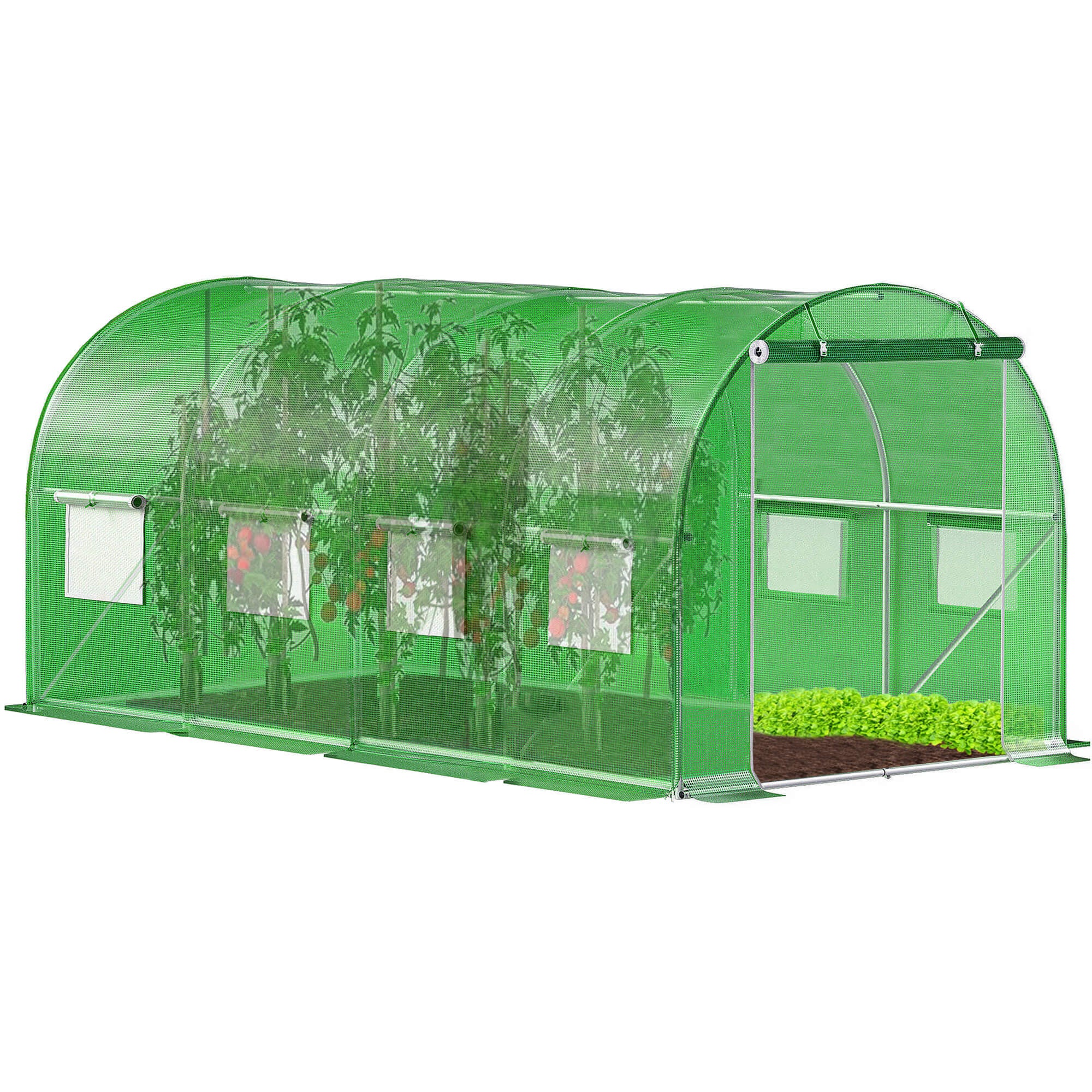 Tunel ogrodowy foliowy UV4 140g/m2 4,5x2x2 m zielony, szklarnia foliowa