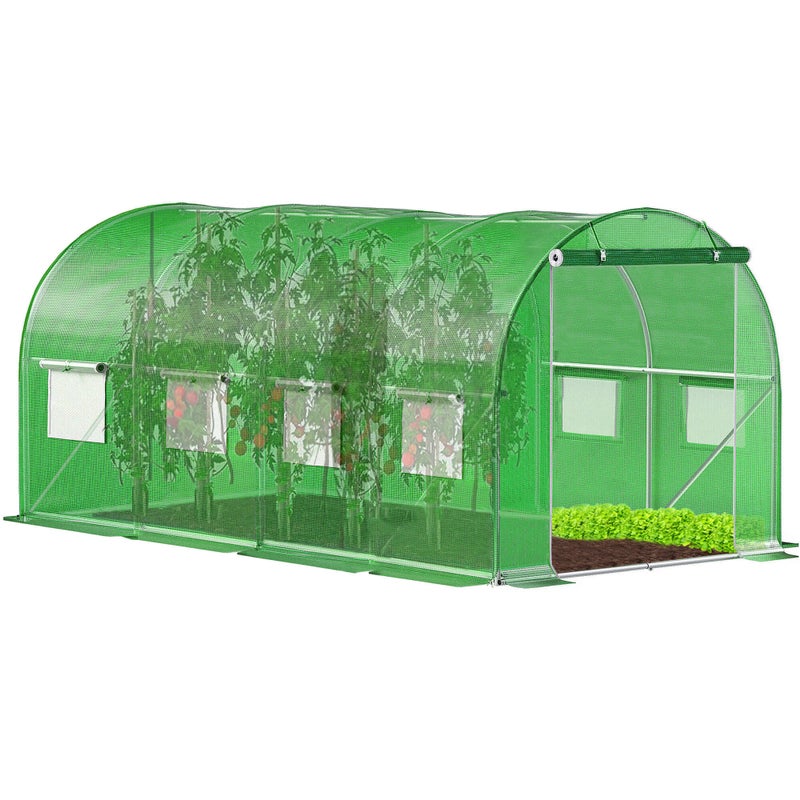 Tunel ogrodowy foliowy UV4 140g/m2 4,5x2x2 m zielony, szklarnia foliowa