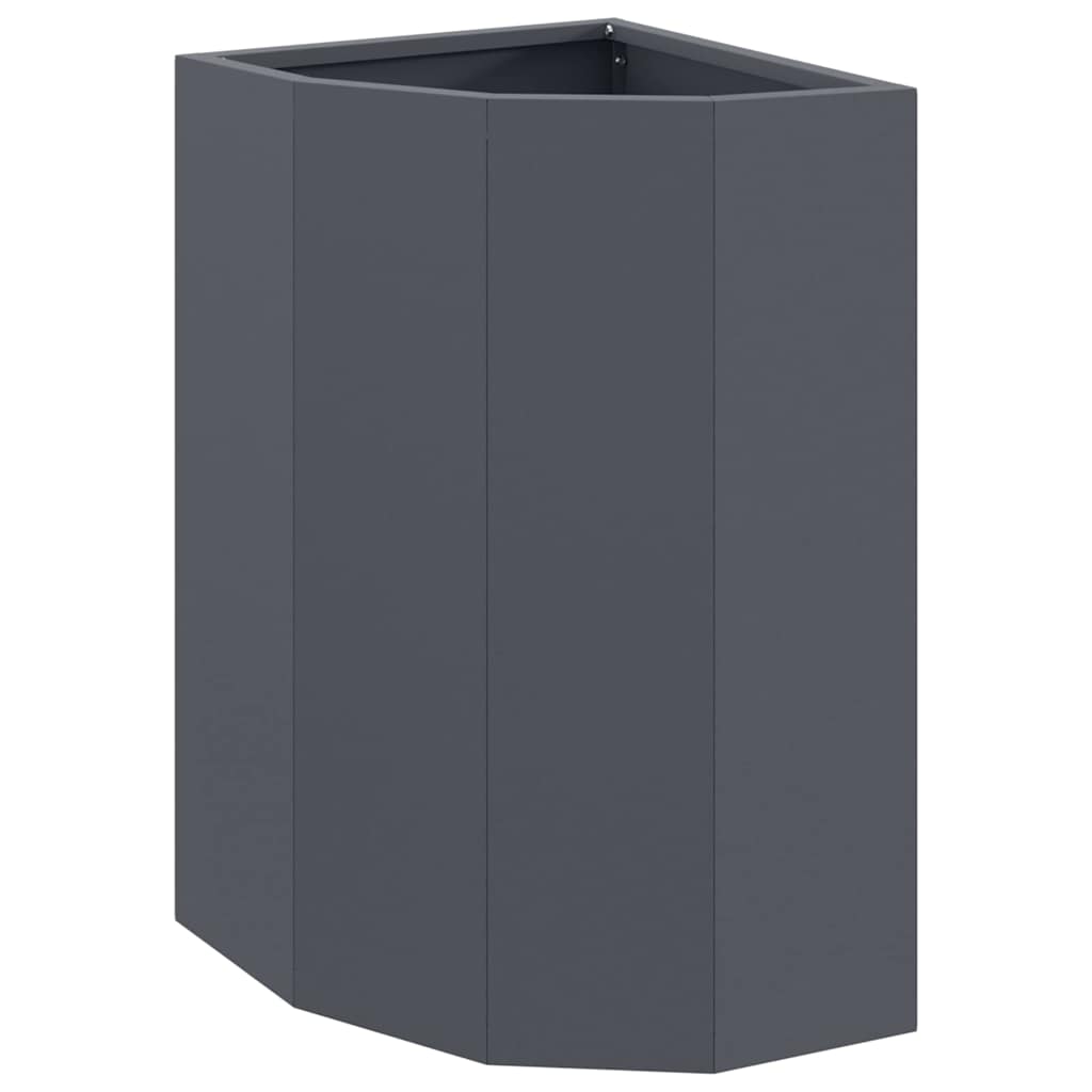 Doniczka Różnorożna Antracyt 30 x 30 x 50 cm Stal