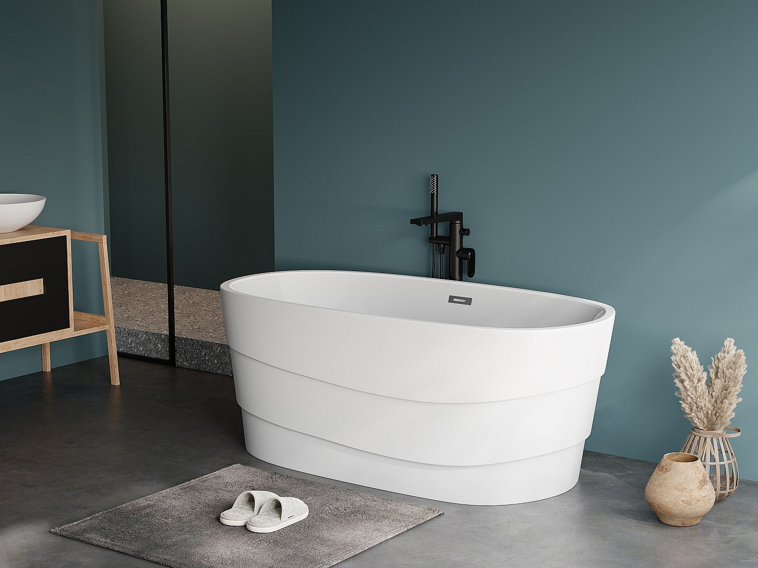 Wanna wolnostojąca DOMINIKA - 200L - 150*72*58 cm - Kolor biały