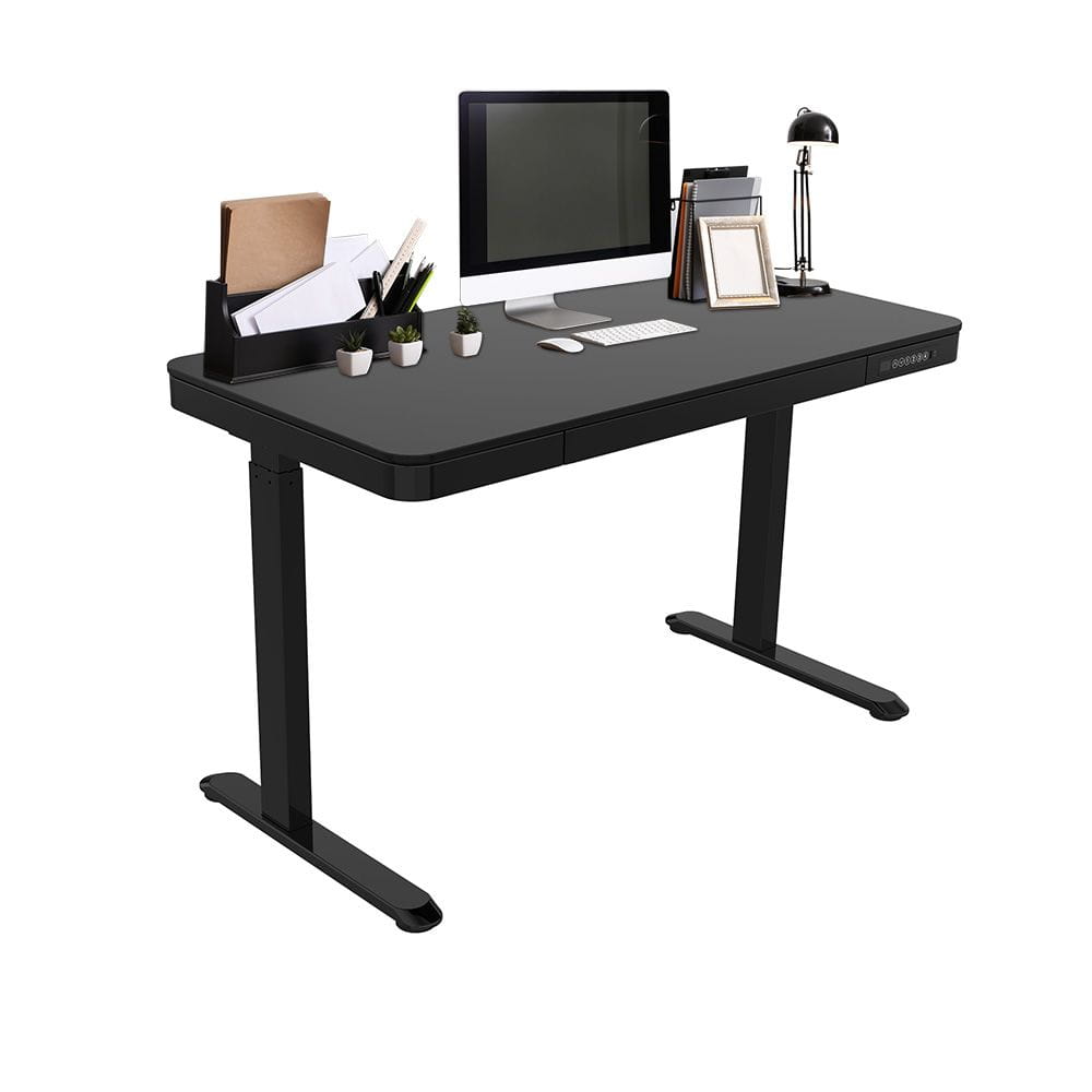Biurko elektryczne Ergoelite z regulacją wysokości 72–122 cm, pamięcią 4 ustawień, USB i szufladą