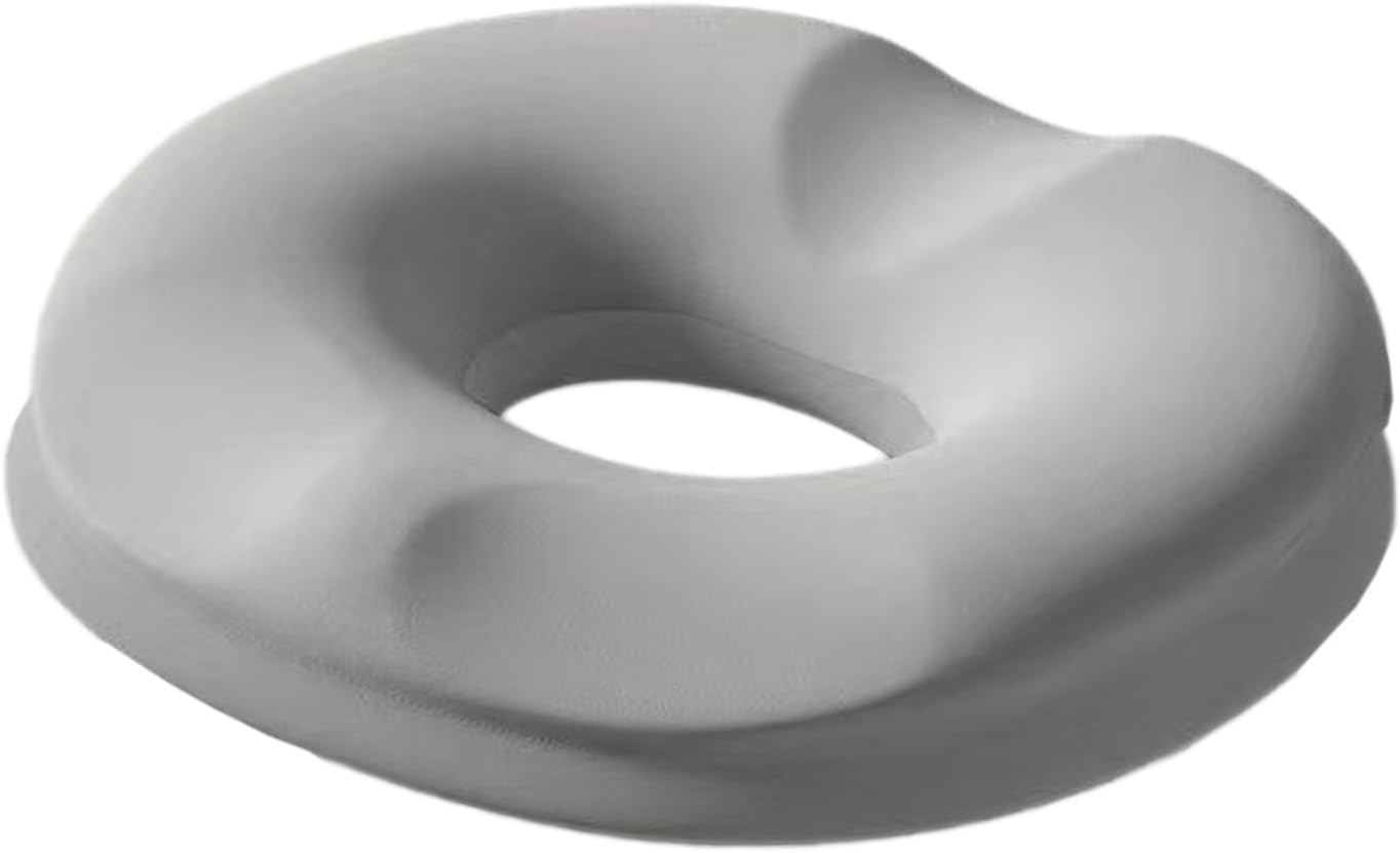 Gruba i antystresowa poduszka na krzesło – pianka memory foam na siedzisko krzesła biurowego 40 x 37 x 8 cm, spód antypoślizgowy, kolor szary.