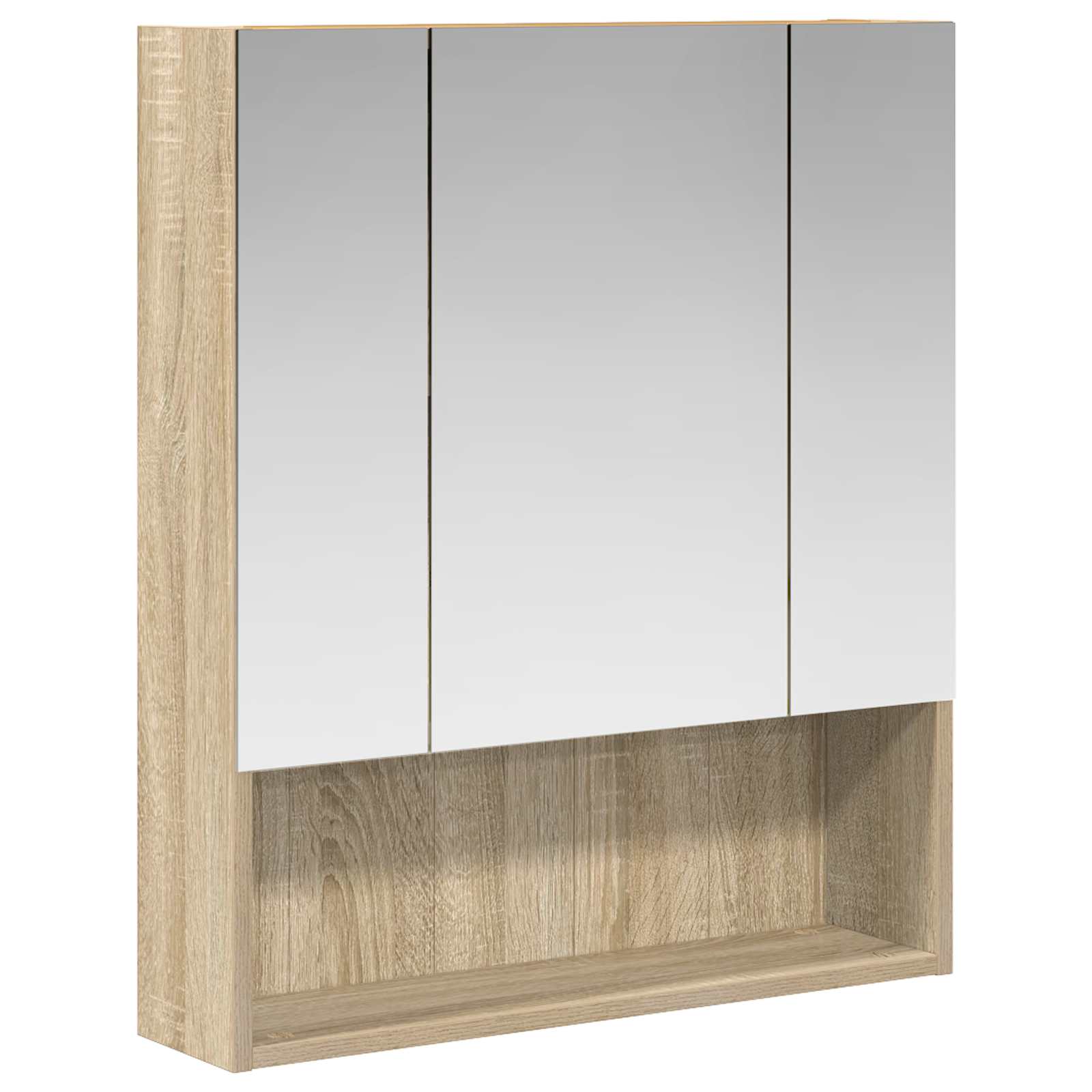 Szafka z lustrem do łazienki Dąb Sonoma 60 x 14.5 x 70 cm