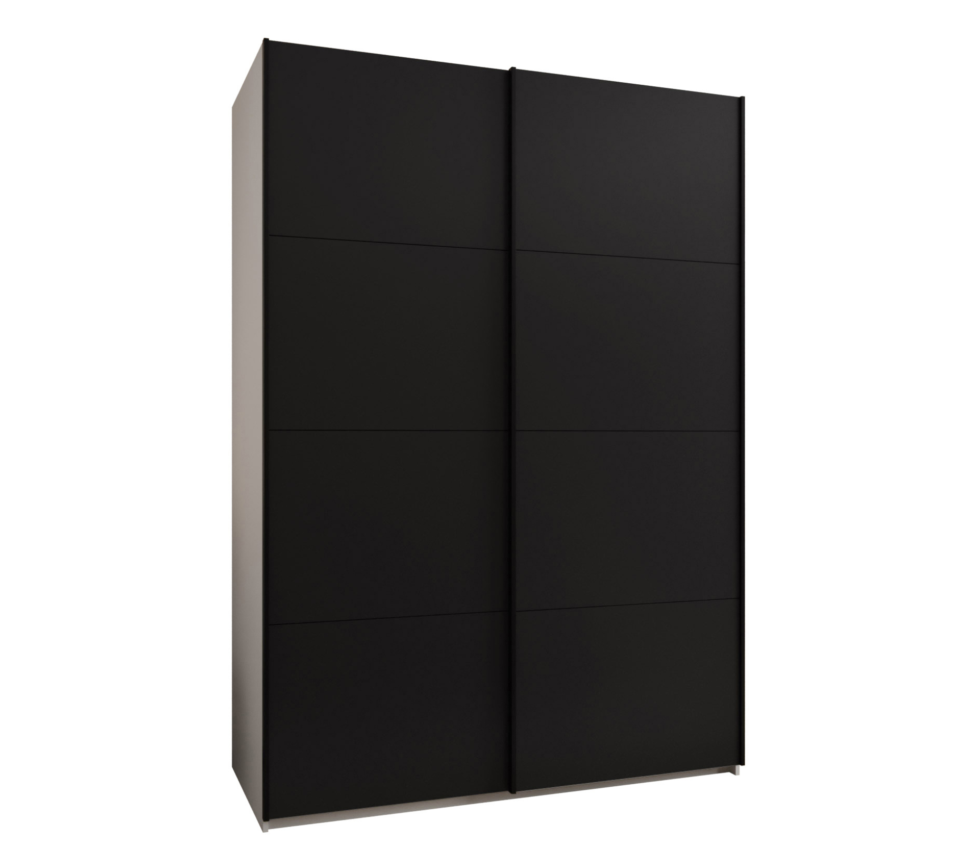 Szafa przesuwna wysoka Lux 1 180 x 64 x 245,5 cm biały + czarny + u. czarny - Abiks Meble