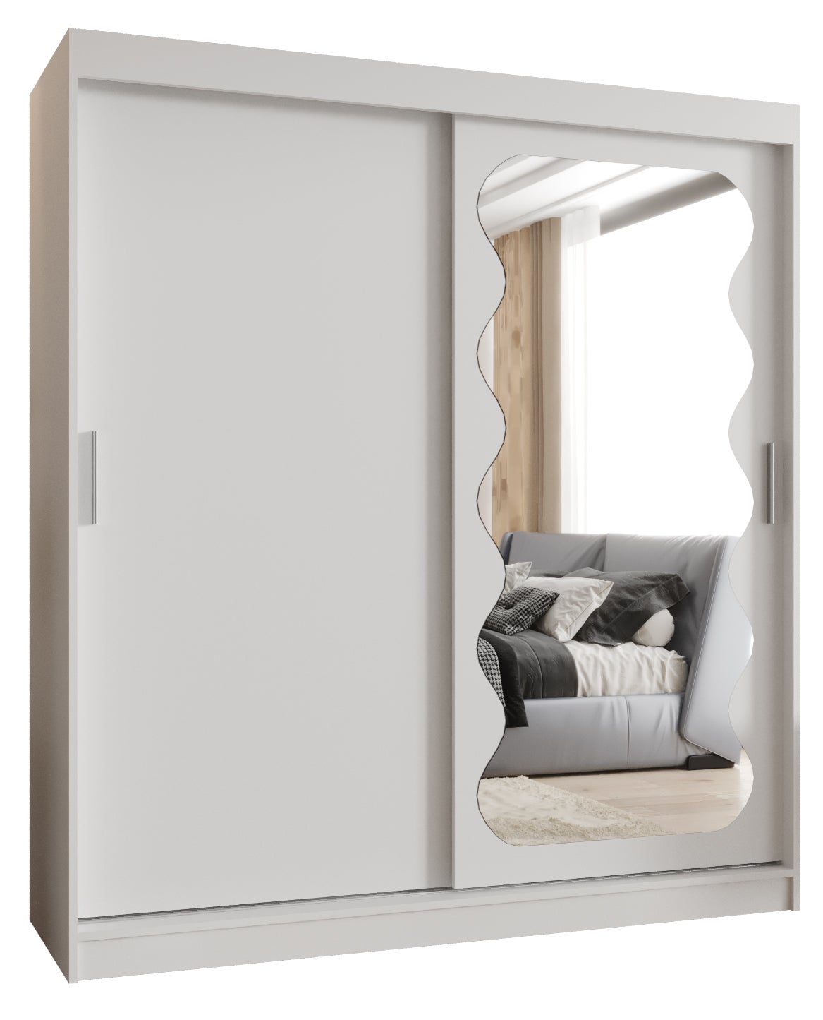 Szafa przesuwna garderoba SPOTI 180 x 62 x 200 cm Biały