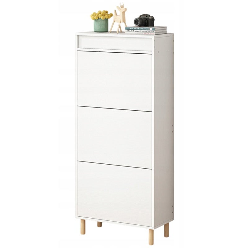 Szafka na buty biała z lustrem loft stojący regał przedpokój 55cm