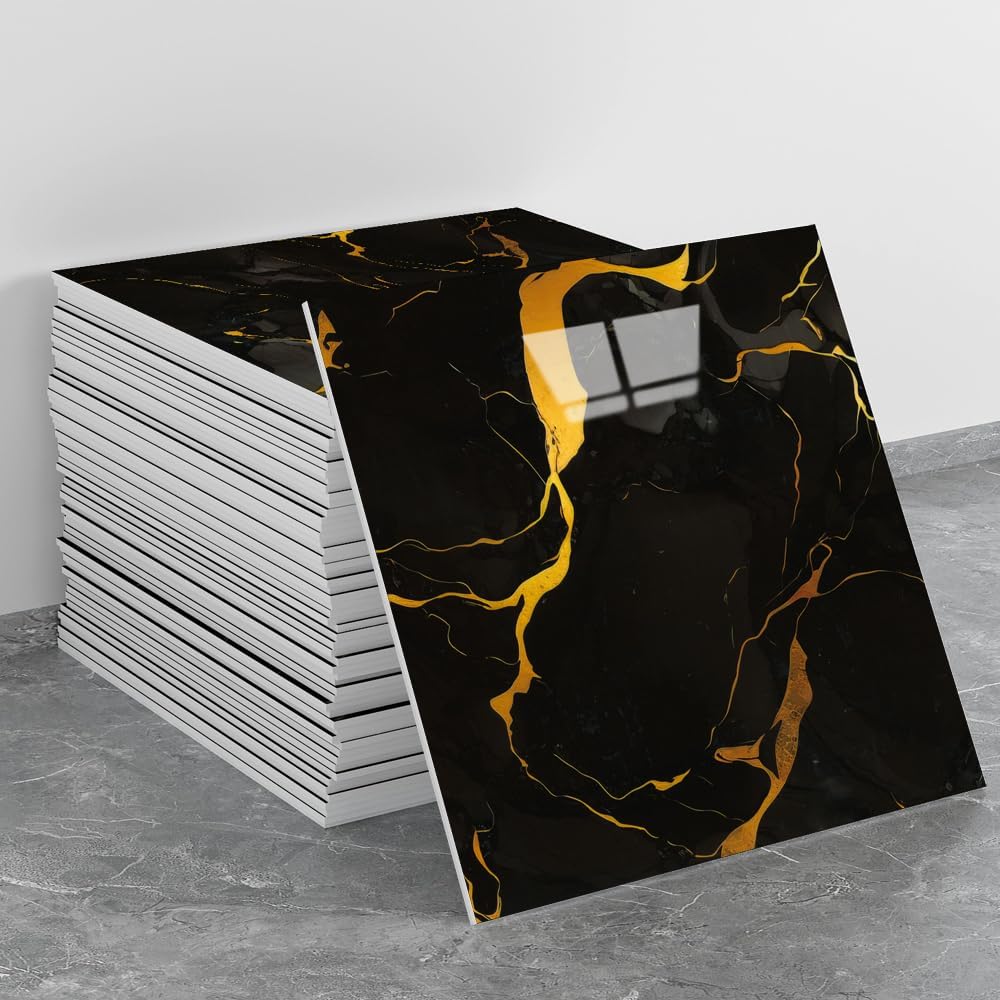 Zestaw 10 samoprzylepnych paneli tapety z wzorem marmuru (nie są to prawdziwe płytki, wymiary: 30 x 30 cm)