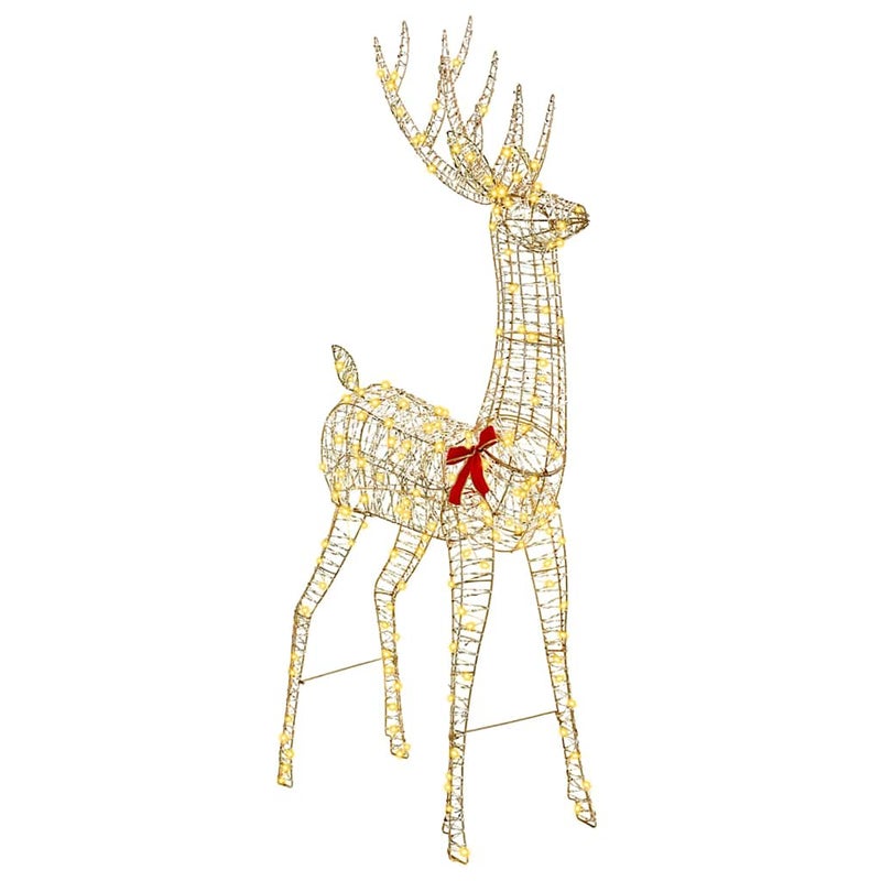 Renifer Świąteczny LED Srebrny 180 cm Ciepła Biel 250 LED Świecący