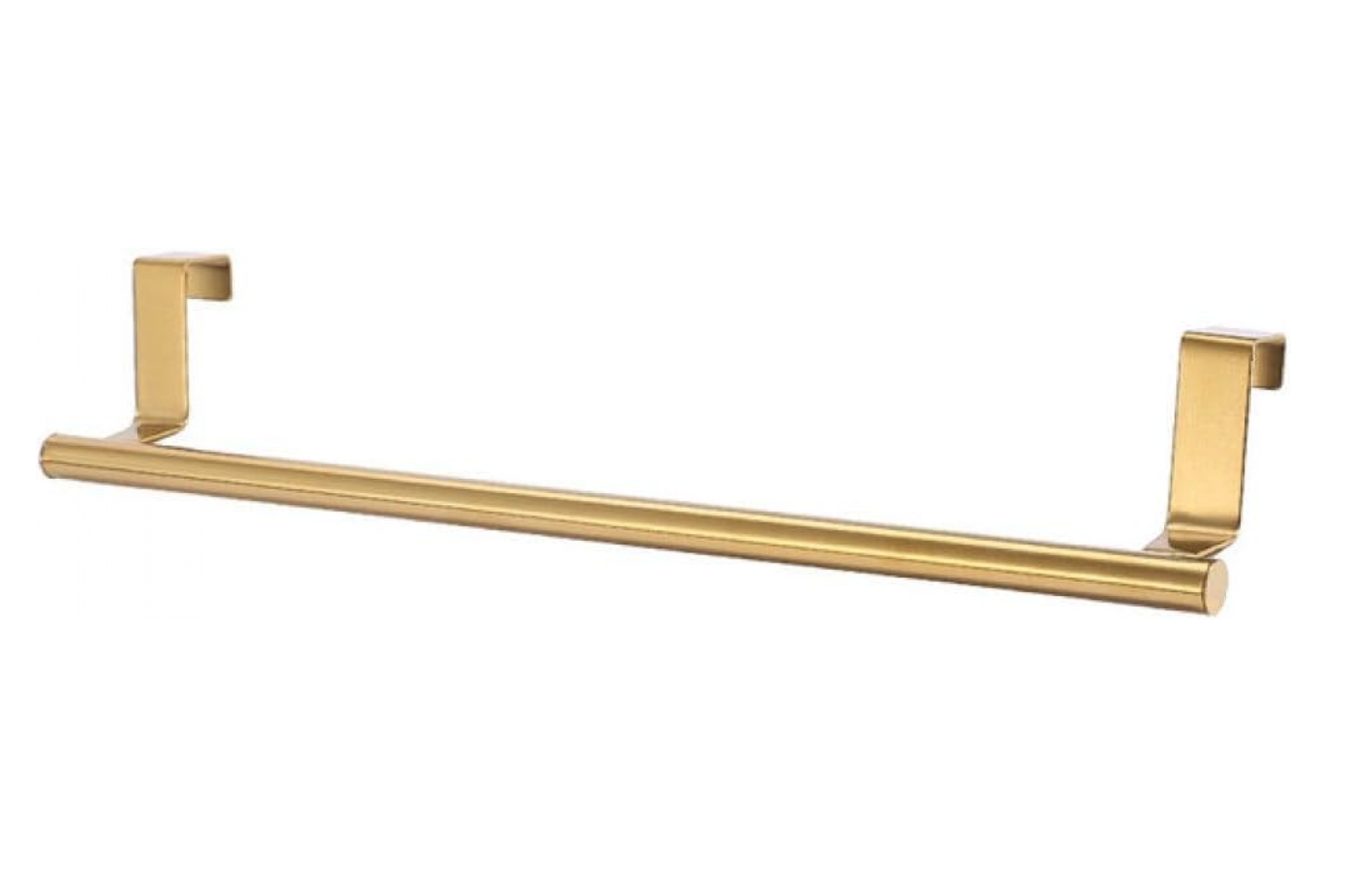 Podwieszany wieszak na ręczniki kuchenne ze stali nierdzewnej, bez wiercenia, długość 23 cm (złoty)