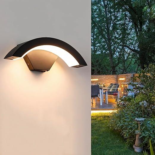 Zewnętrzna lampa ścienna LED 18W IP65 Wodoodporna - Ciepłe białe światło 3000K, 2700LM do ogrodu, tarasu, elewacji, korytarza, ścieżki
