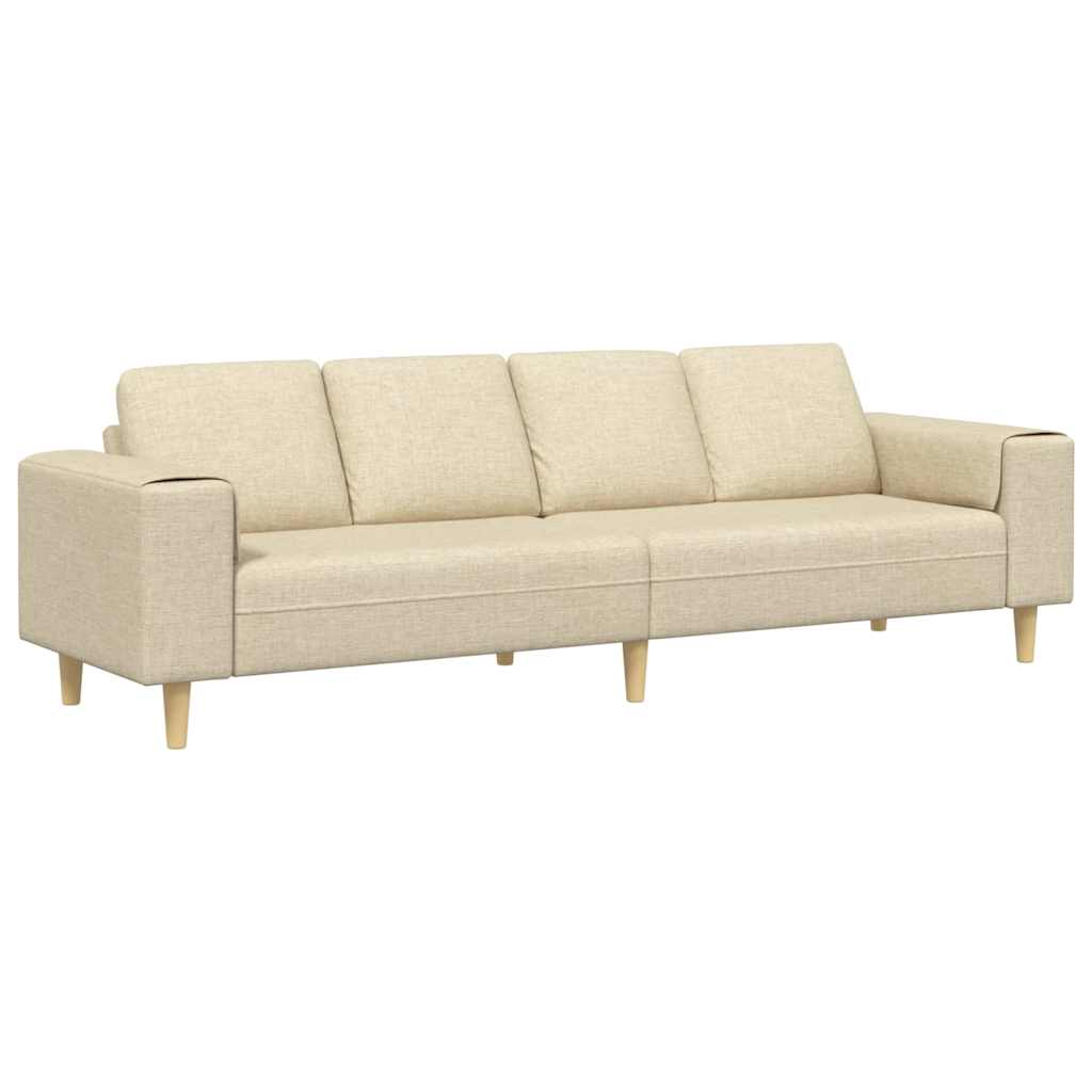 Sofa do salonu Kremowy 250 x 77 x 76 cm Poliester