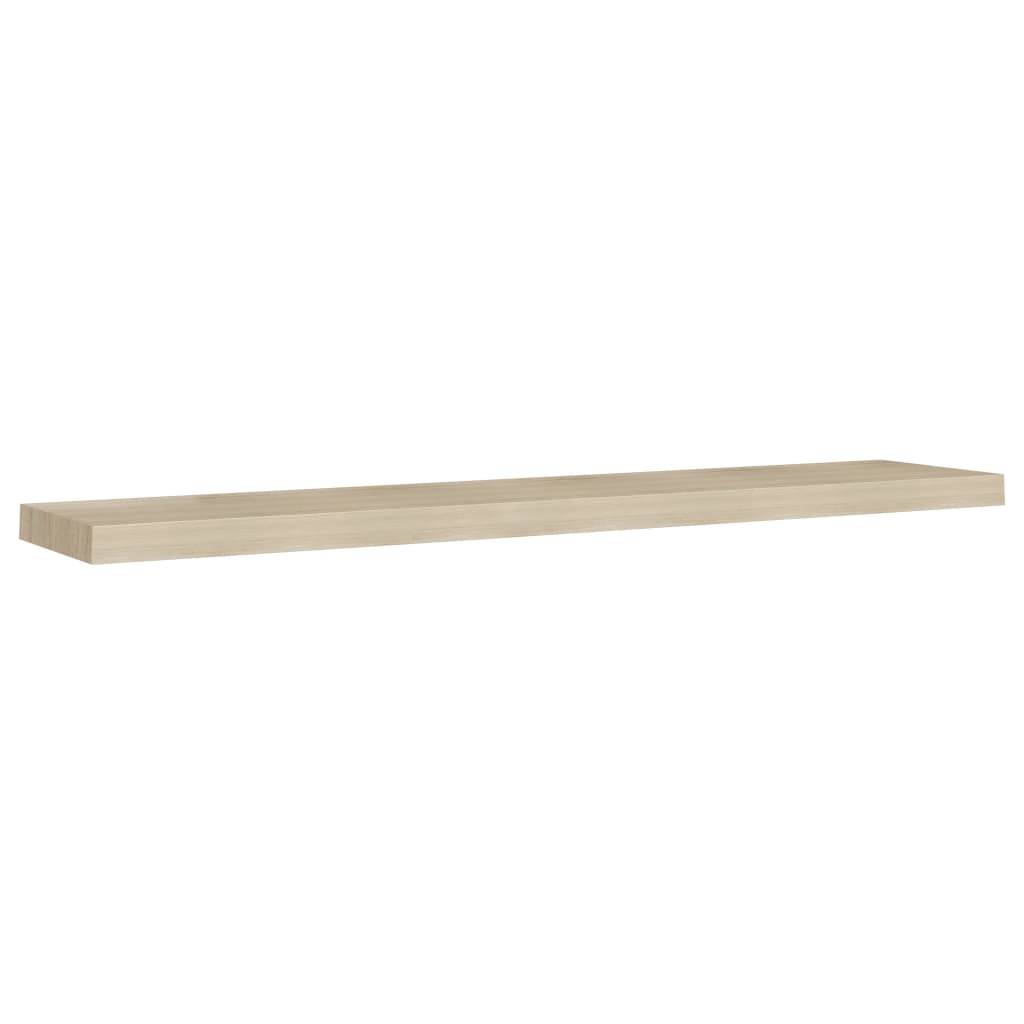 Półka ścienna wisząca MDF w kolorze dębu 120x23,5x3,8 cm