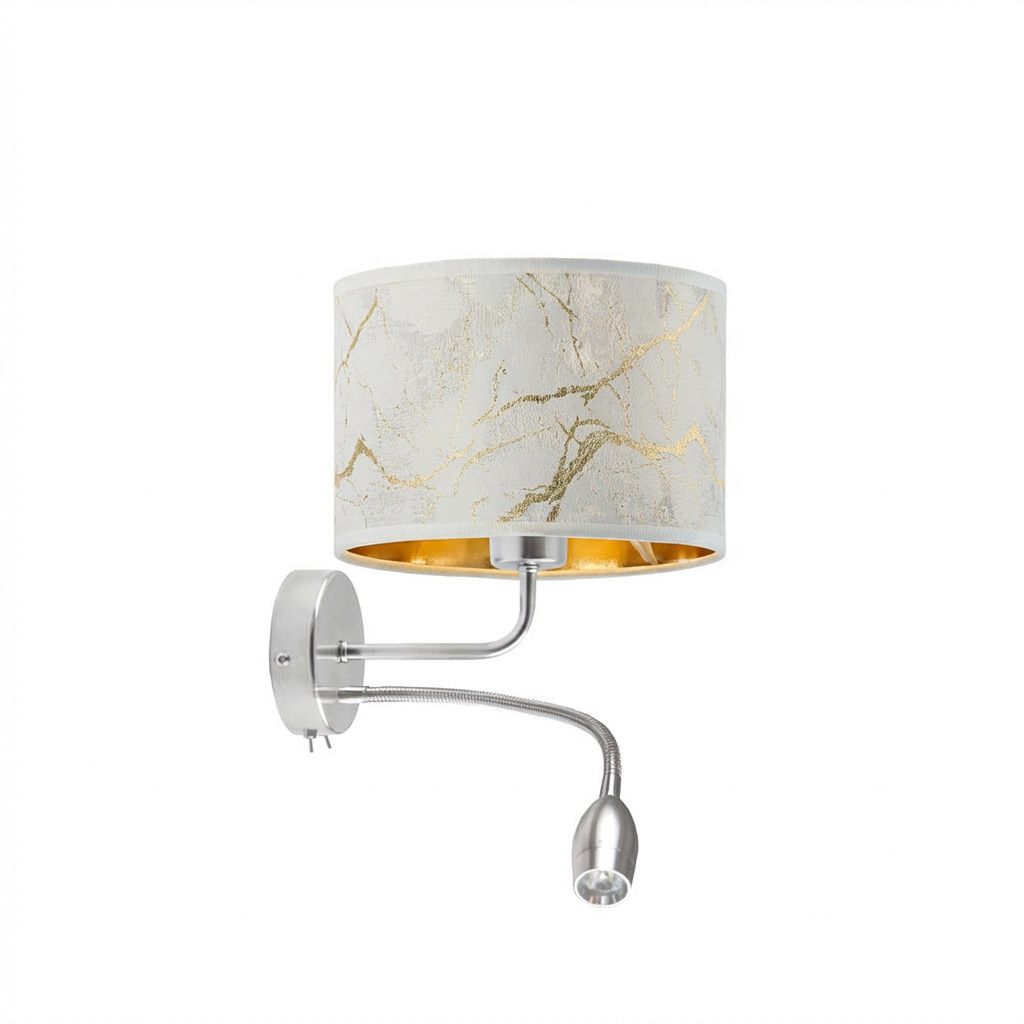 Kinkiet LED lampa ścienna lampa na ścianę z abażurem walec BLUES