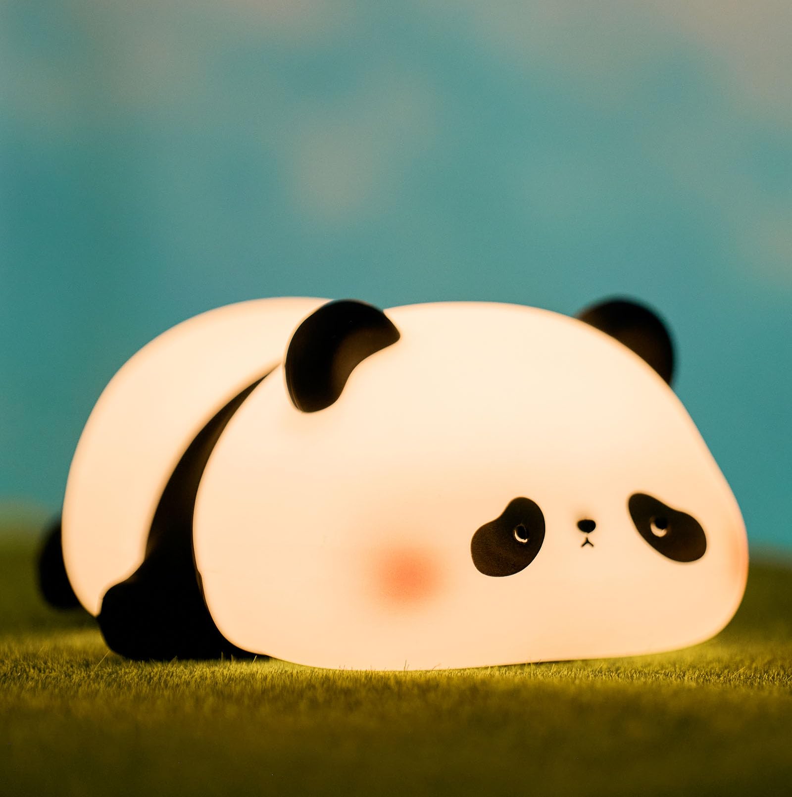 Lampka nocna Panda lampka nocna LED kształcie zwierząt silikonu lampka nocna ściemnianiem stopniowym bezprzewodowa lampka dotykowa ładowana przez USB