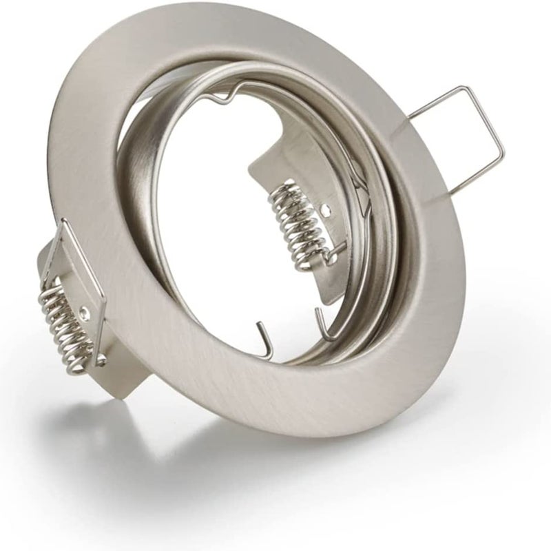 Oprawa sufitowa wpuszczana podtynkowa Jura srebrna 1xGU10x15W okrągła ruchoma IP20 wym: 8,3 x 8,3 cm metal Trio