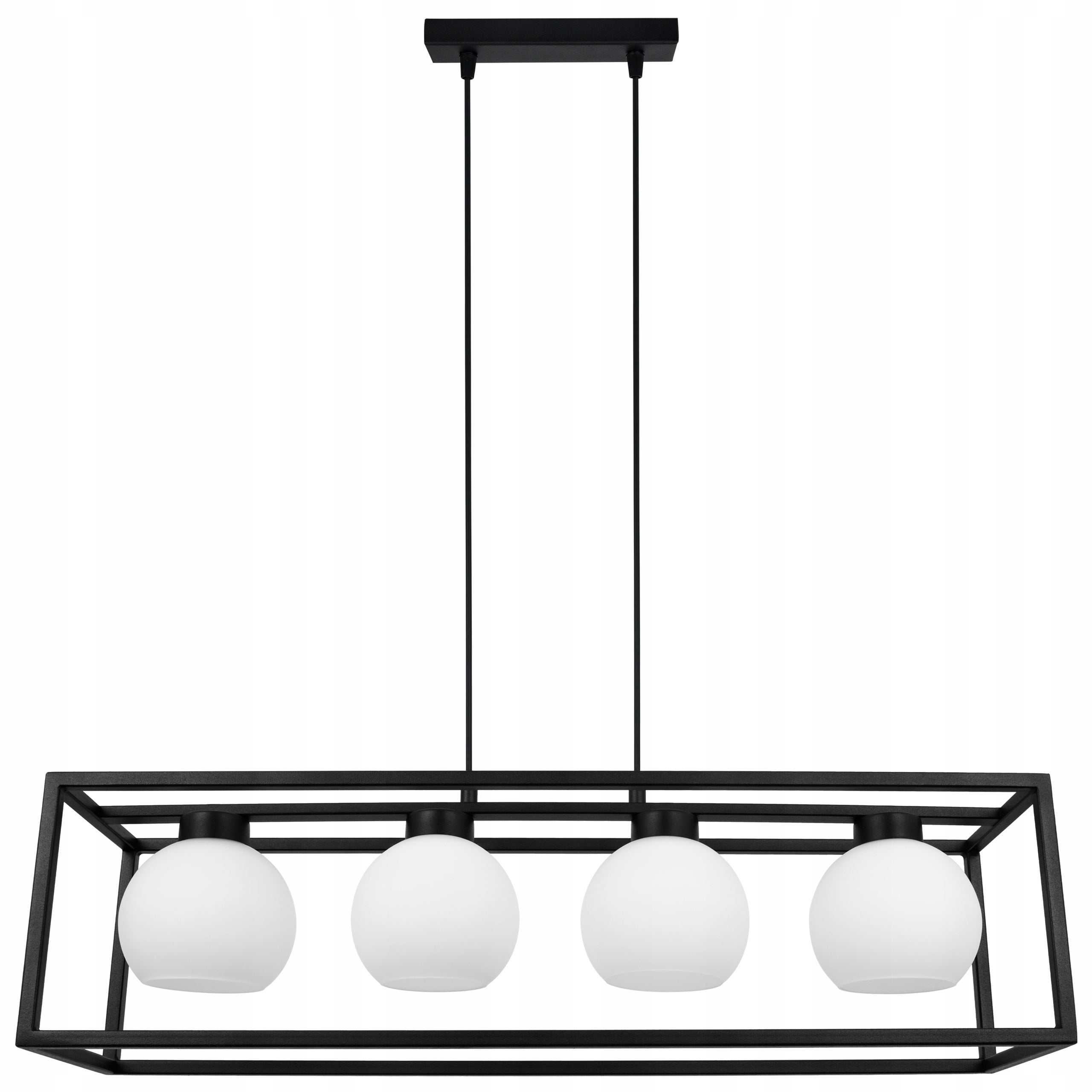 Lampa sufitowe wisząca Light Home LH Eliza Cage Klatka 4x E27 60W szklana kula mleczna