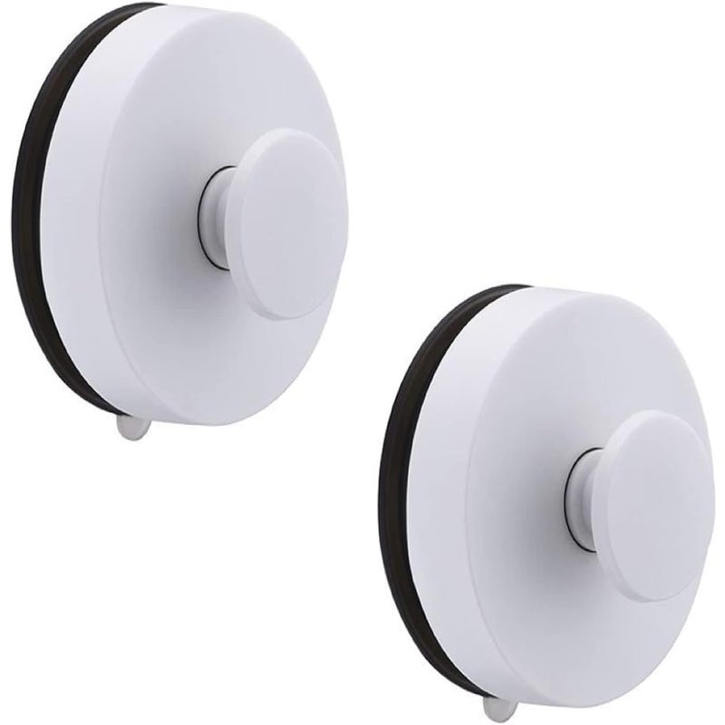 Zestaw 2 przyssawek do łazienki - biały (Biały) 6,2 x 6,2 x 3,5