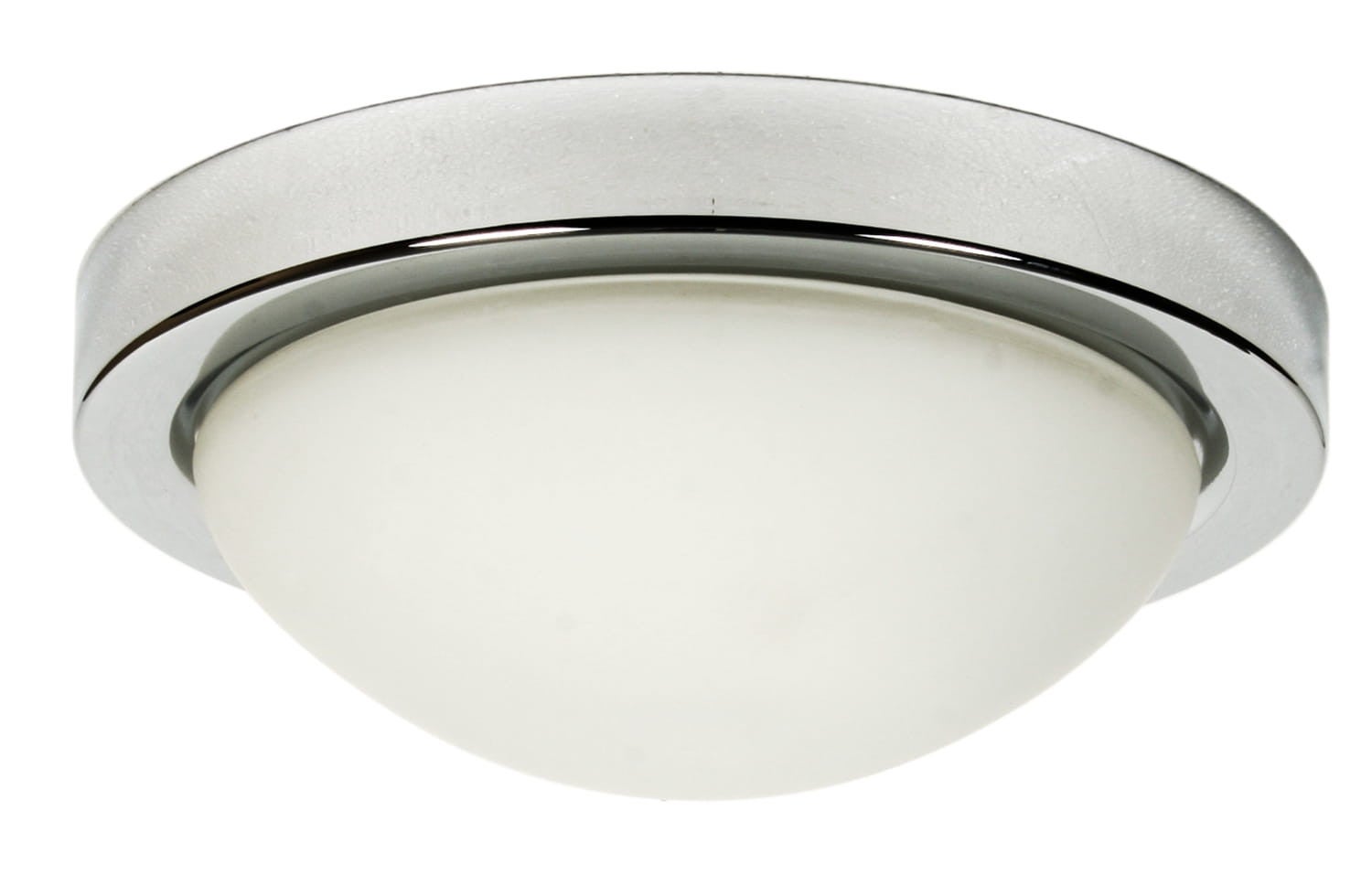 Plafon Roda okrągły chromowany biały 2xE27x20W wym: 10 x 32 cm IP44 szkło Candellux