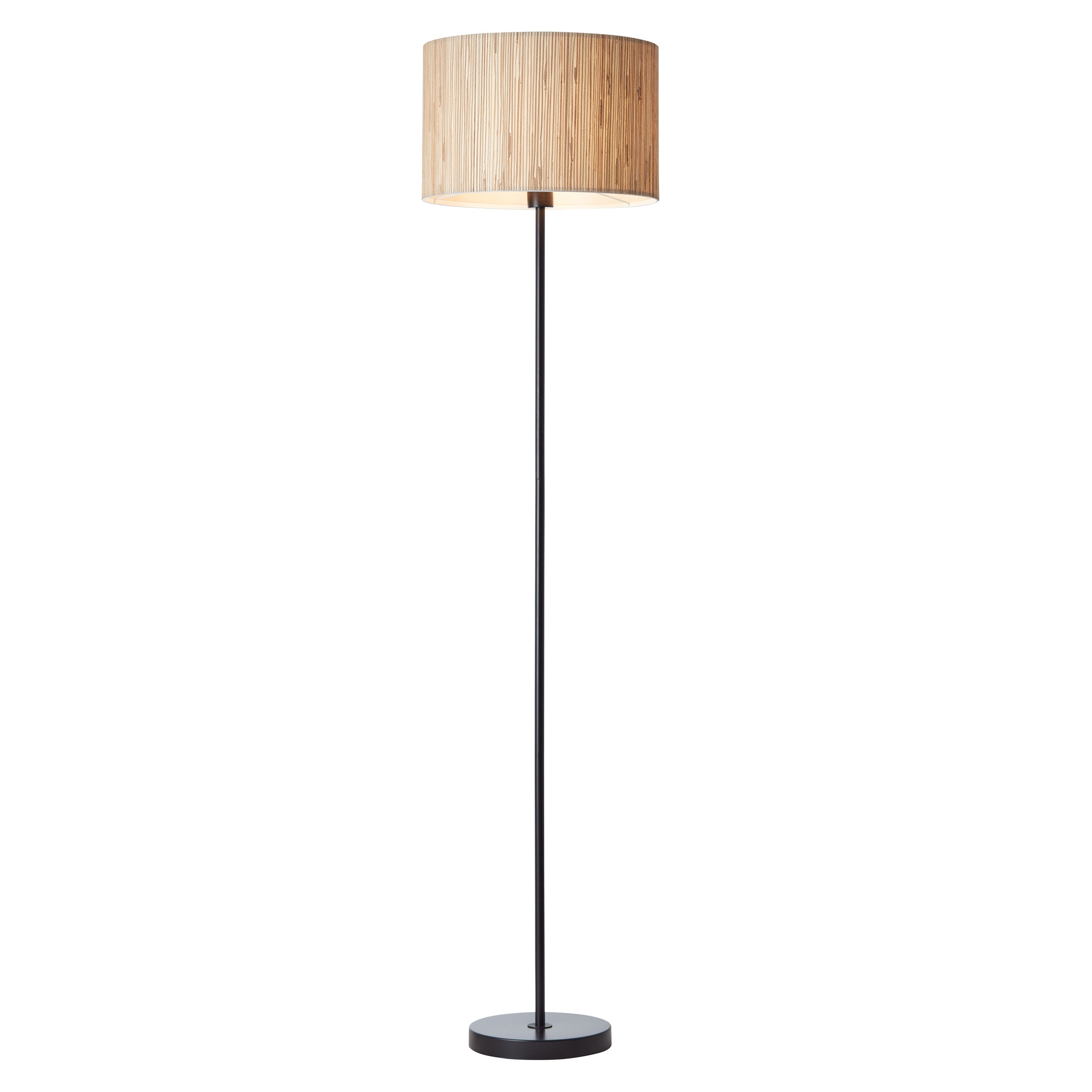 Lampa stojąca naturalny abażur LONGSHORE beżowa 1xE27x10W metal wym:161,5x38x38cm IP20 Endon