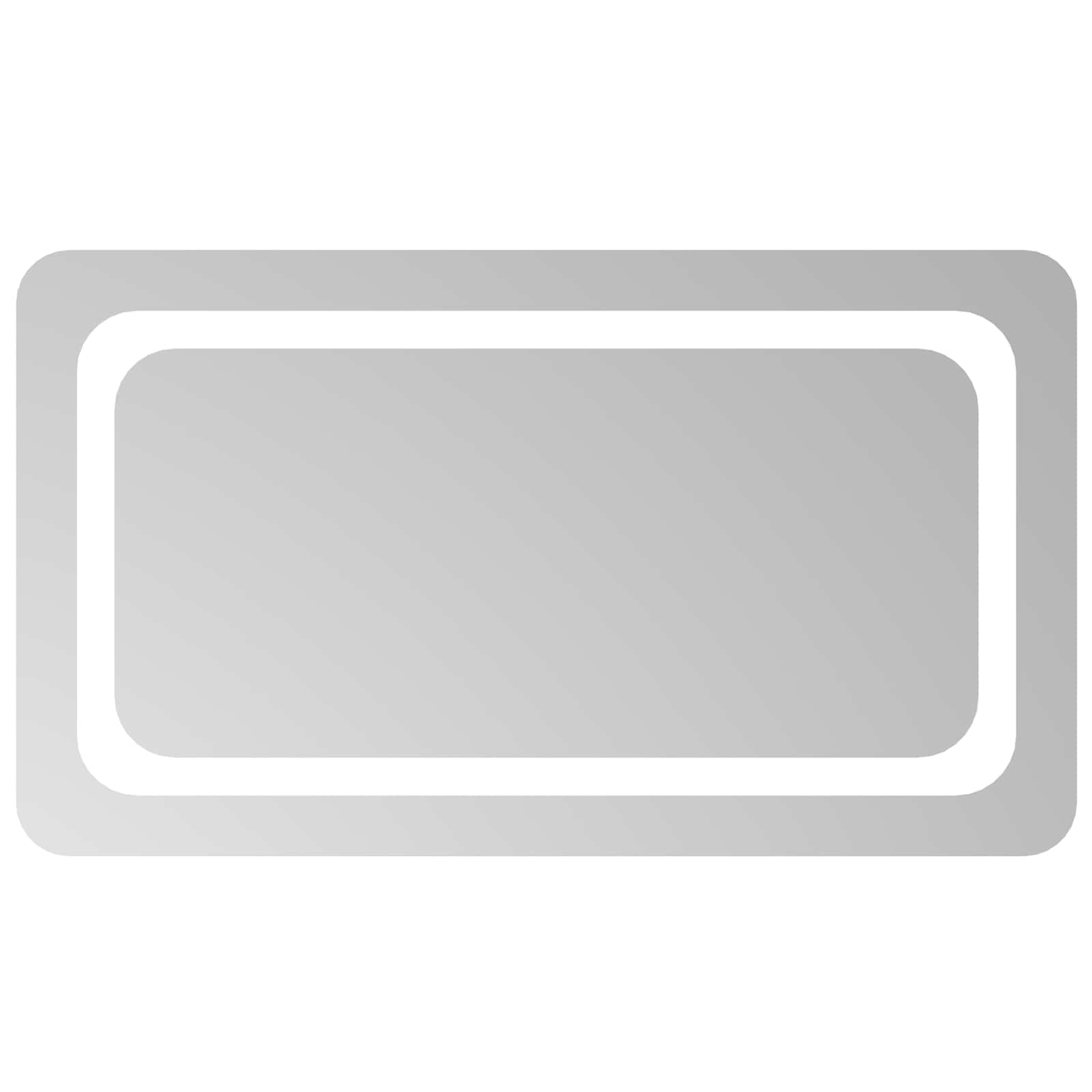 Lustro Łazienkowe LED 70x40 cm Przezroczyste ze Szkła Hartowanego