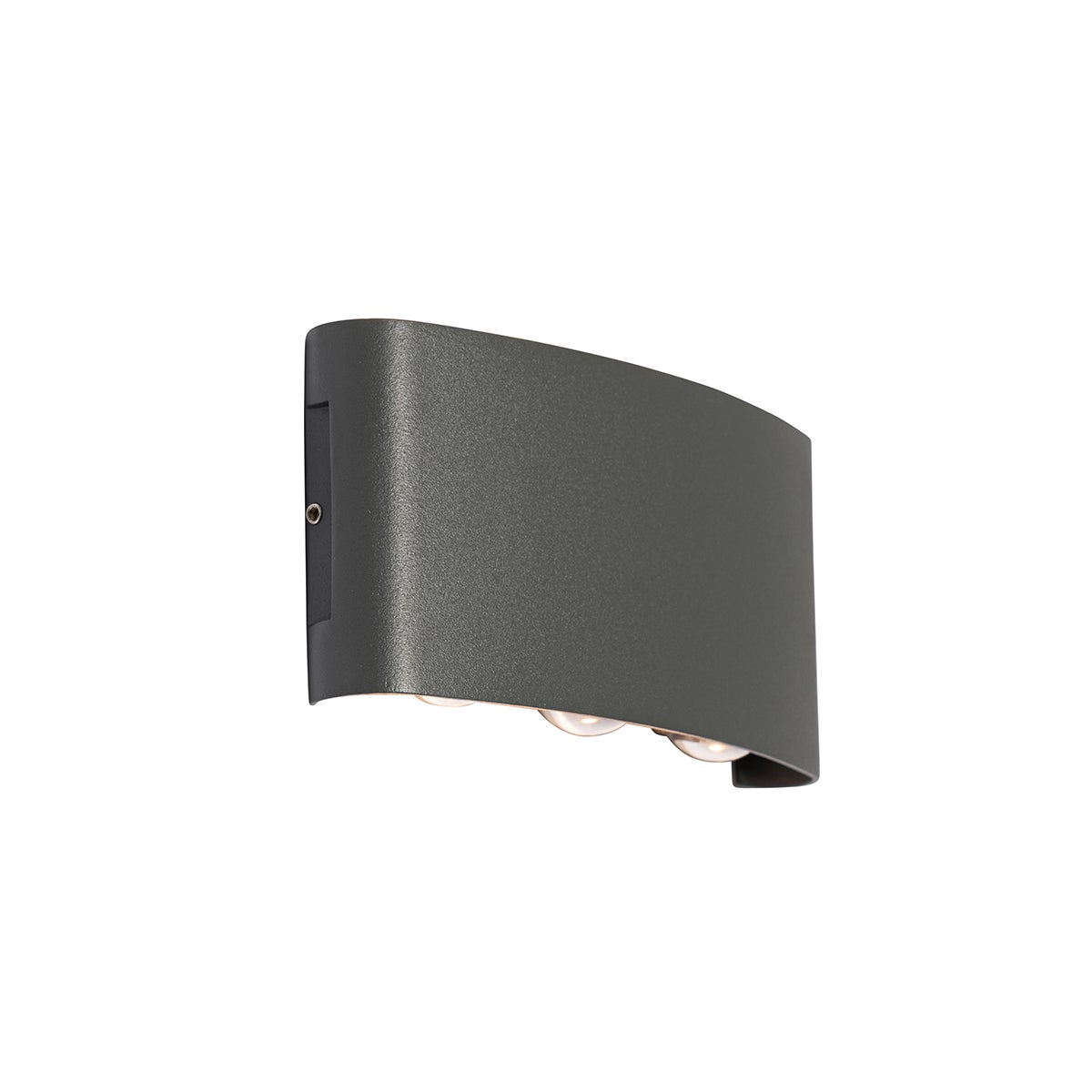 Qazqa nowoczesny lampa up & down do ogród - Silly - ciemnoszary, led zintegrowana 6w zestawie, Integrated led, 17cm, IP54, z 6
