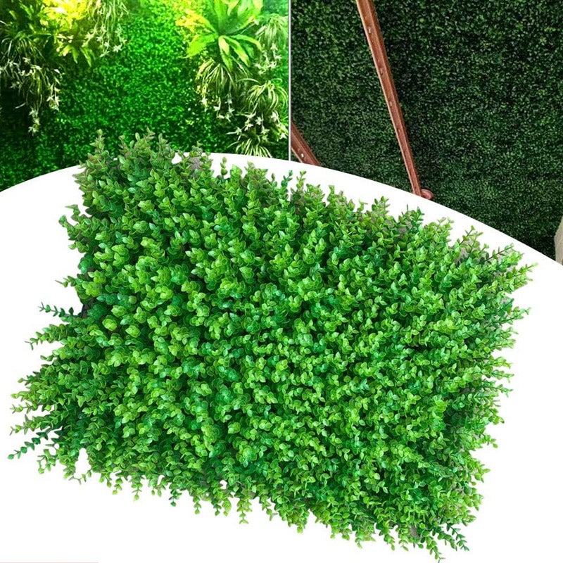 60x40cm - Sztuczny żywopłot odporny na promieniowanie UV | Mata roślinna na ogrodzenie ogrodu, balkon | Dekoracja ścienna wewnętrzna/zewnętrzna