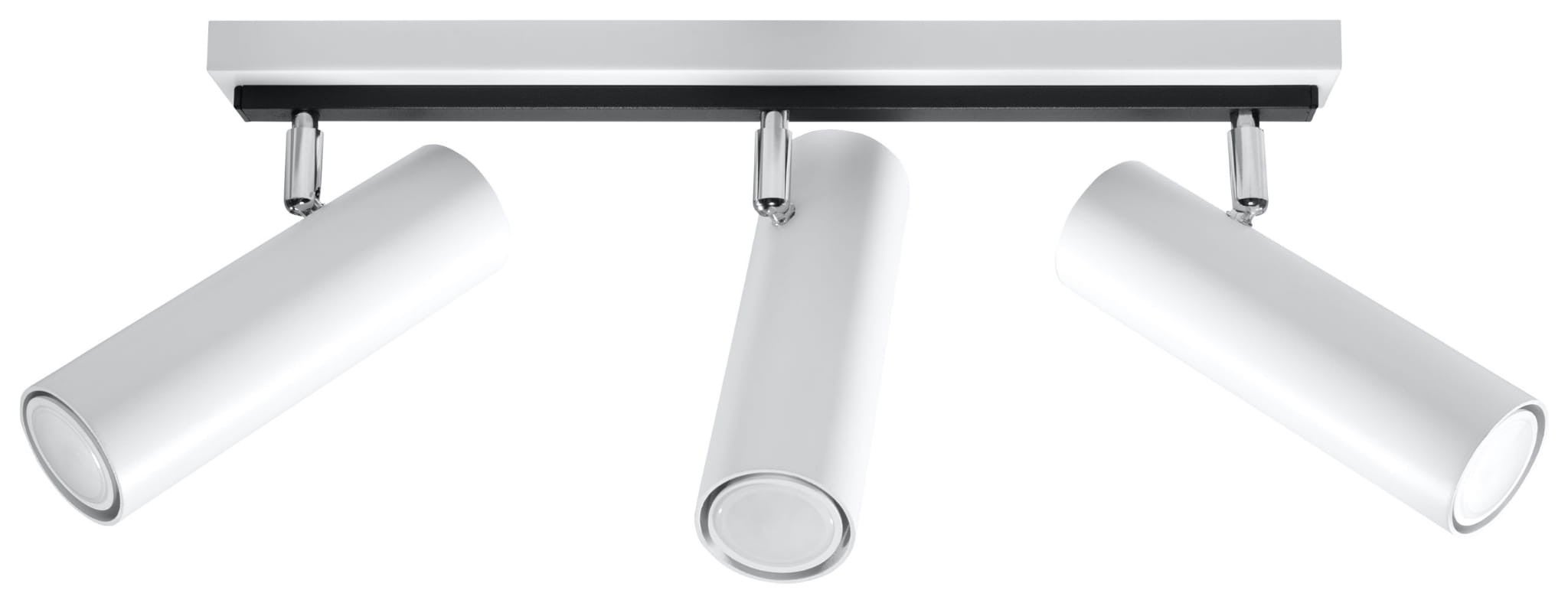 Plafonnier Acier Blanc GU10 3 Direzione