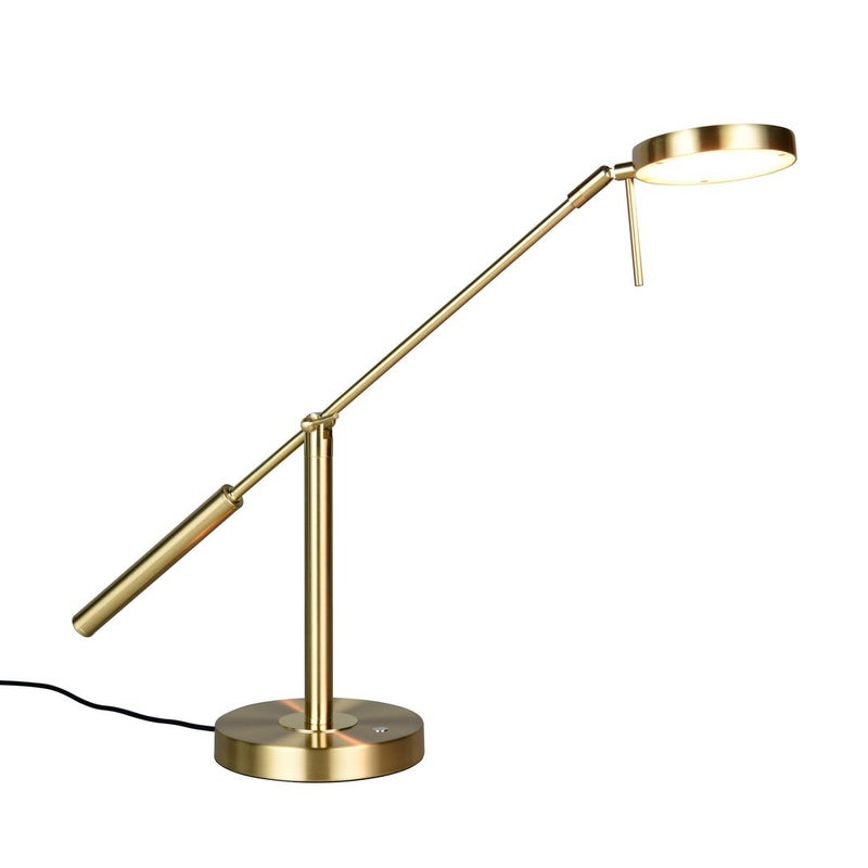 Lampa stołowa LED MONZA mosiądz matowy 12W zmienna (ciepła / neutralna) 1400lm metal wym:52x16x69cm IP20 Trio